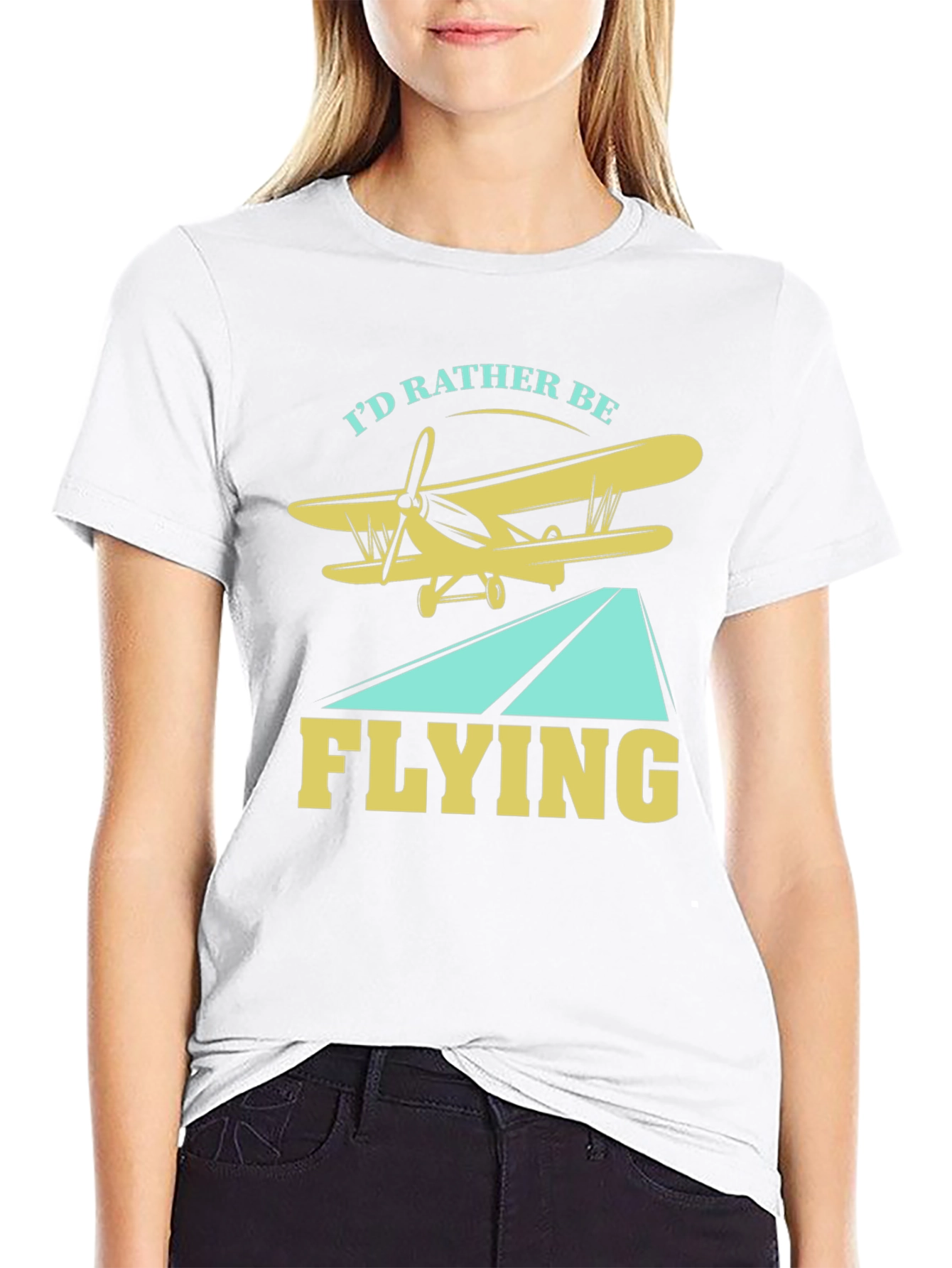 Id Rather Be Flying T-Shirt - Airplane Graphic Tee