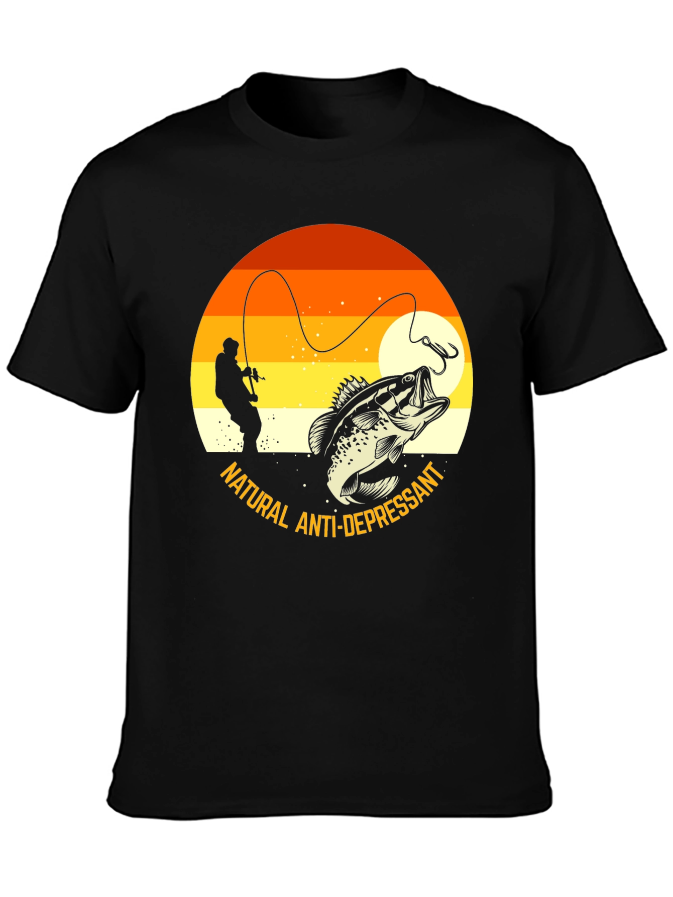 Fishing T-Shirt: Natural Anti-Depressant Graphic Tee