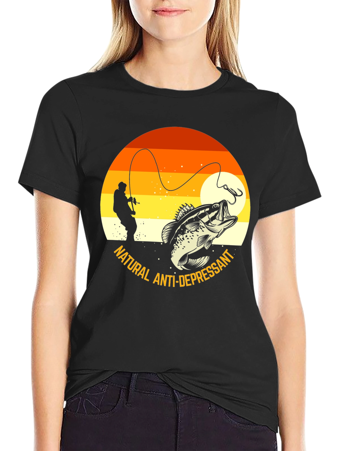 Fishing T-Shirt: Natural Anti-Depressant Graphic Tee