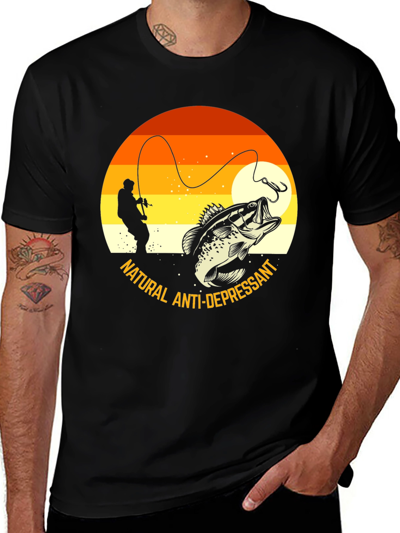 Fishing T-Shirt: Natural Anti-Depressant Graphic Tee
