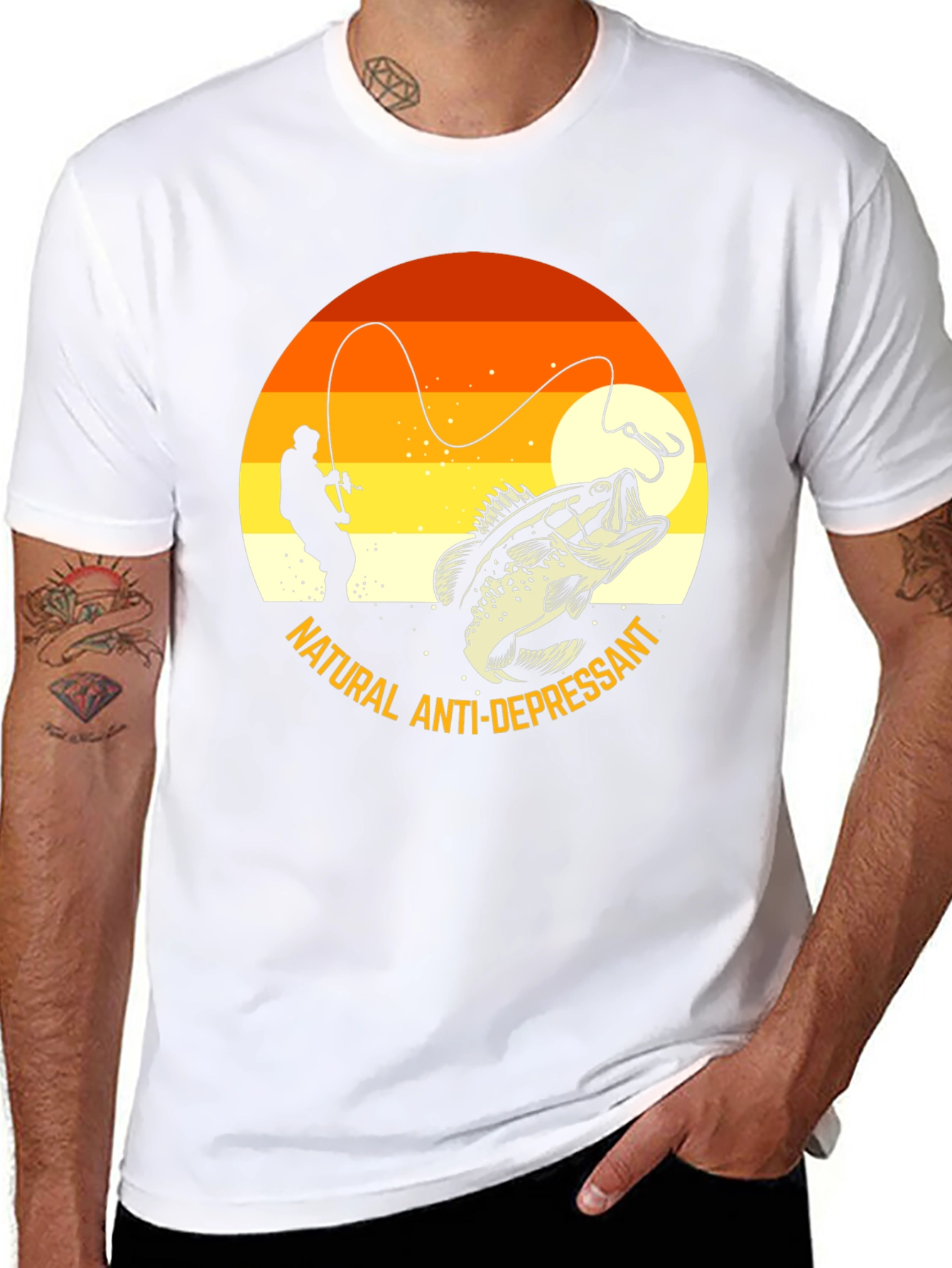 Fishing T-Shirt: Natural Anti-Depressant Graphic Tee