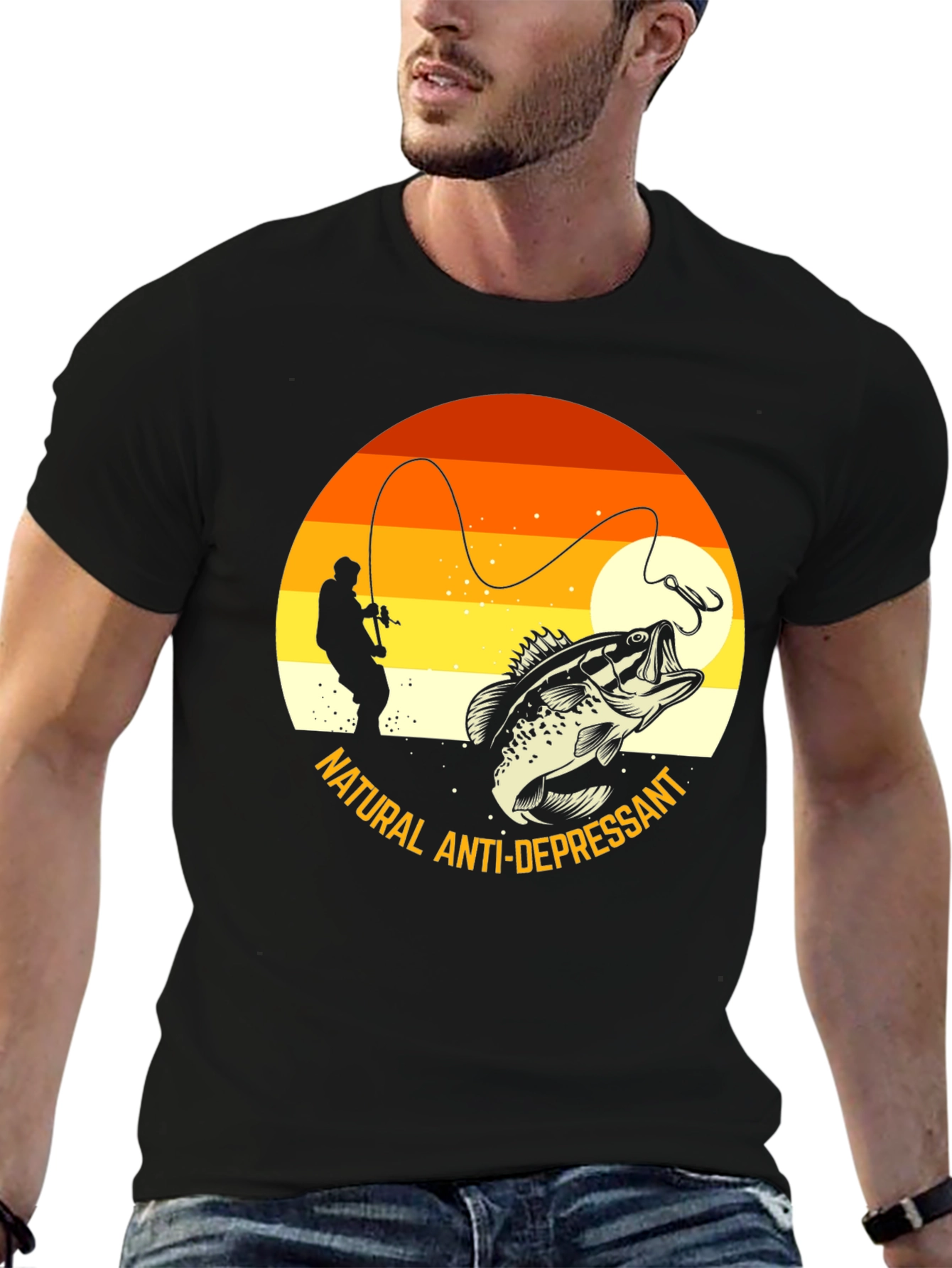 Fishing T-Shirt: Natural Anti-Depressant Graphic Tee