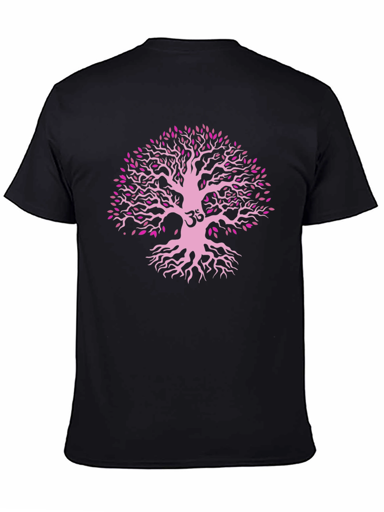 Tree of Life Om Symbol T-Shirt - Black