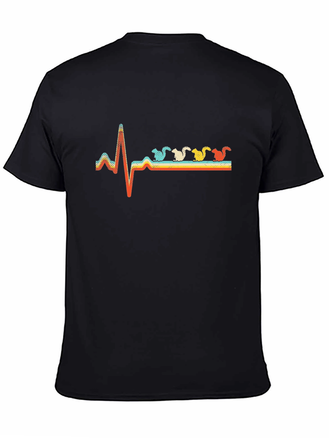 Retro Squirrel Heartbeat T-Shirt - Unique Design