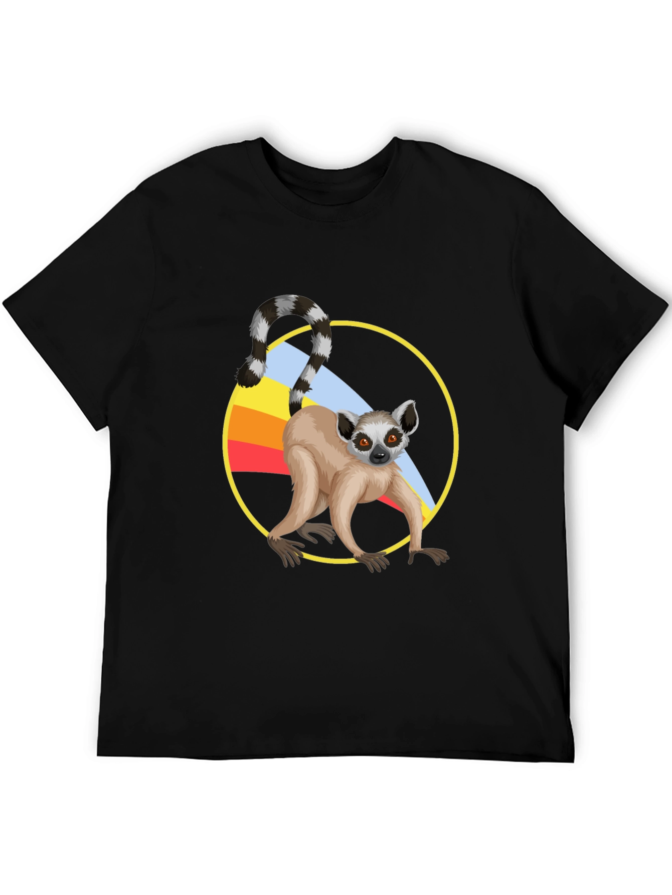 Lemur Graphic T-Shirt - Black Cotton Tee