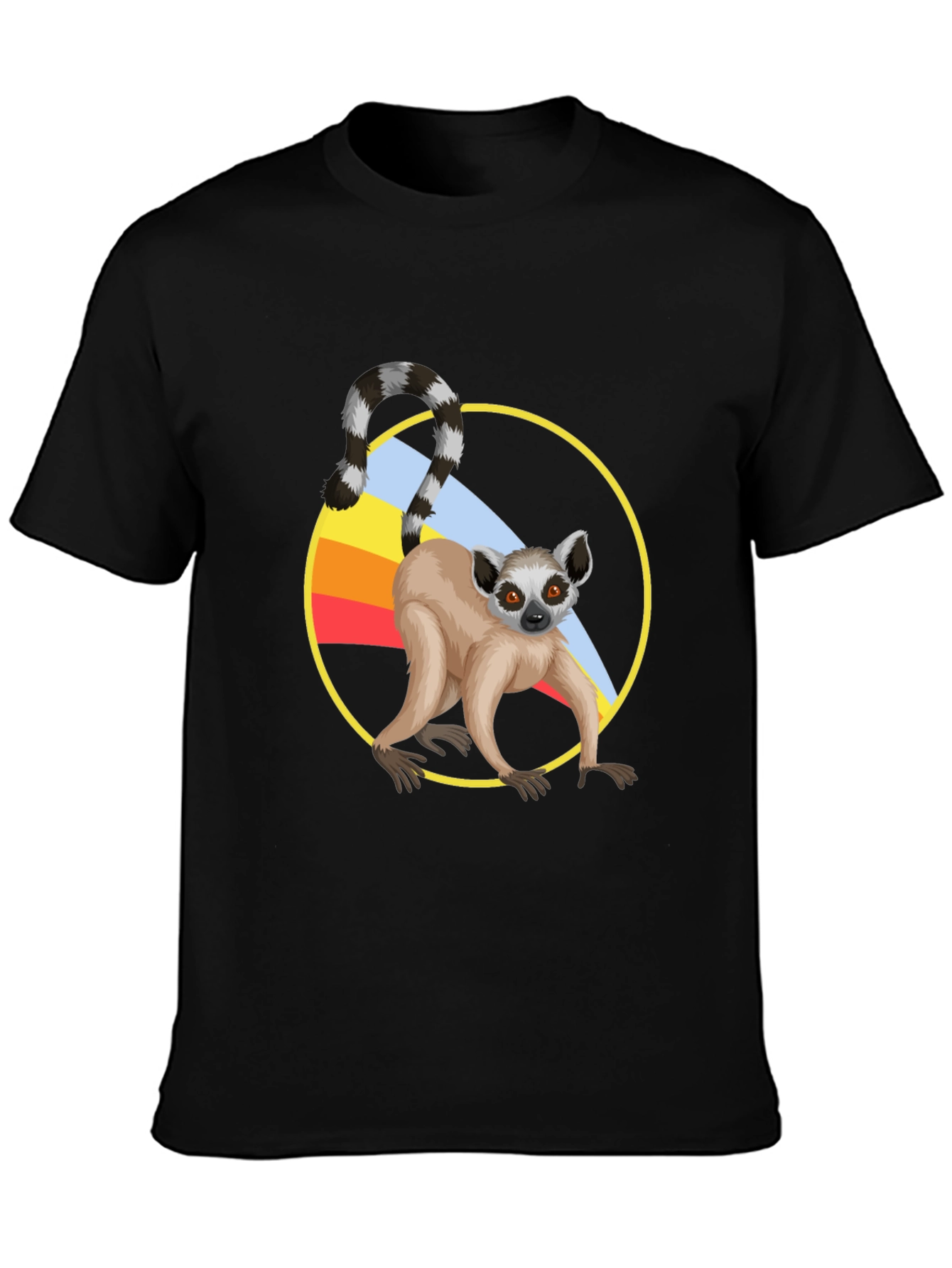 Lemur Graphic T-Shirt - Black Cotton Tee