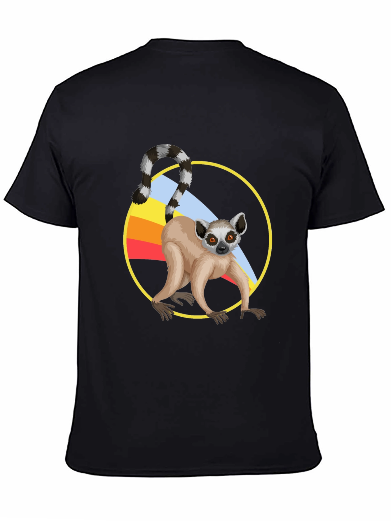 Lemur Graphic T-Shirt - Black Cotton Tee
