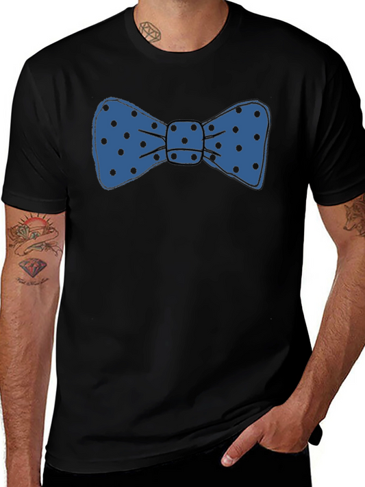 Bow Tie Graphic T-Shirt - Fun Polka Dot Design