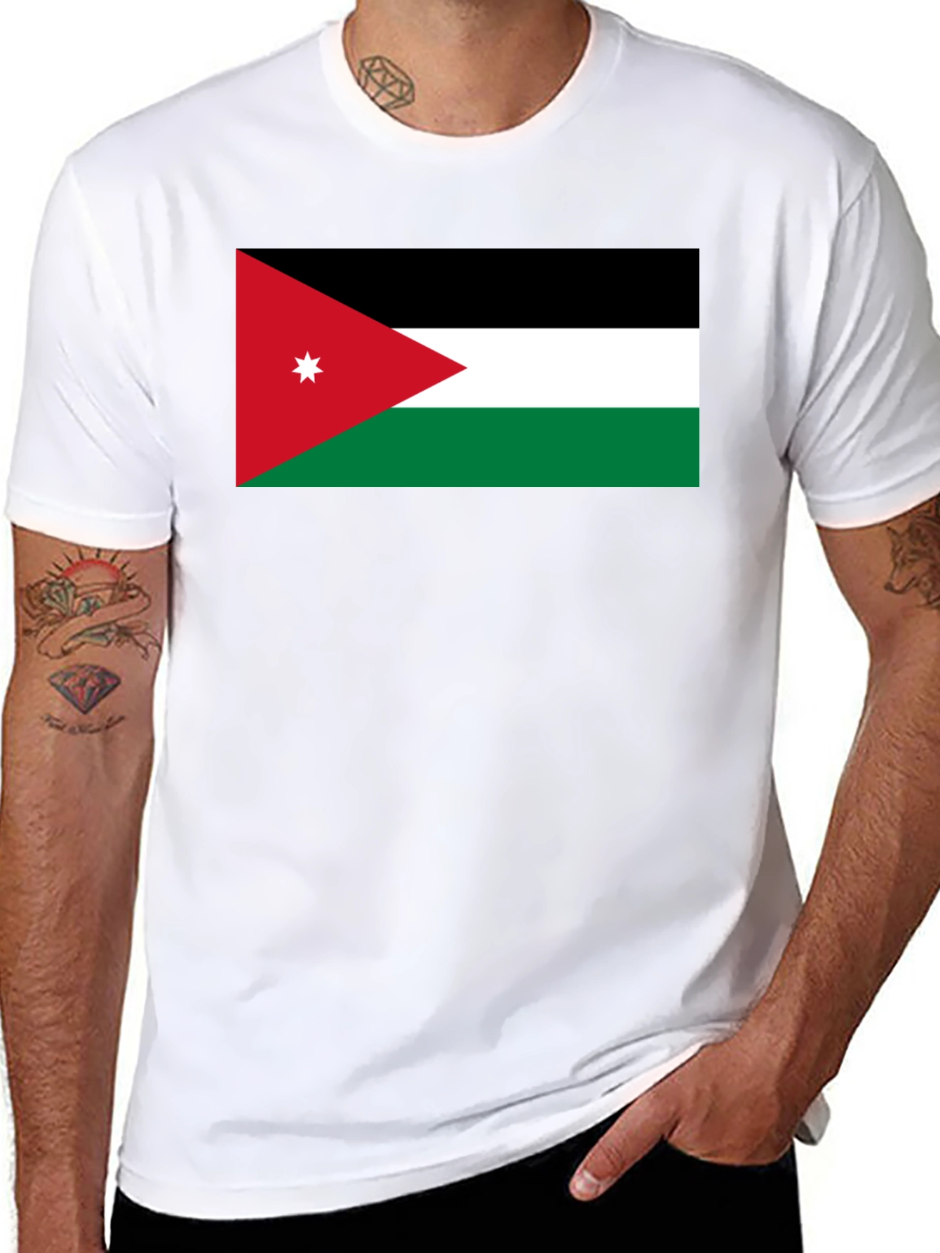 Jordan Flag Graphic T-Shirt - Black Casual Tee