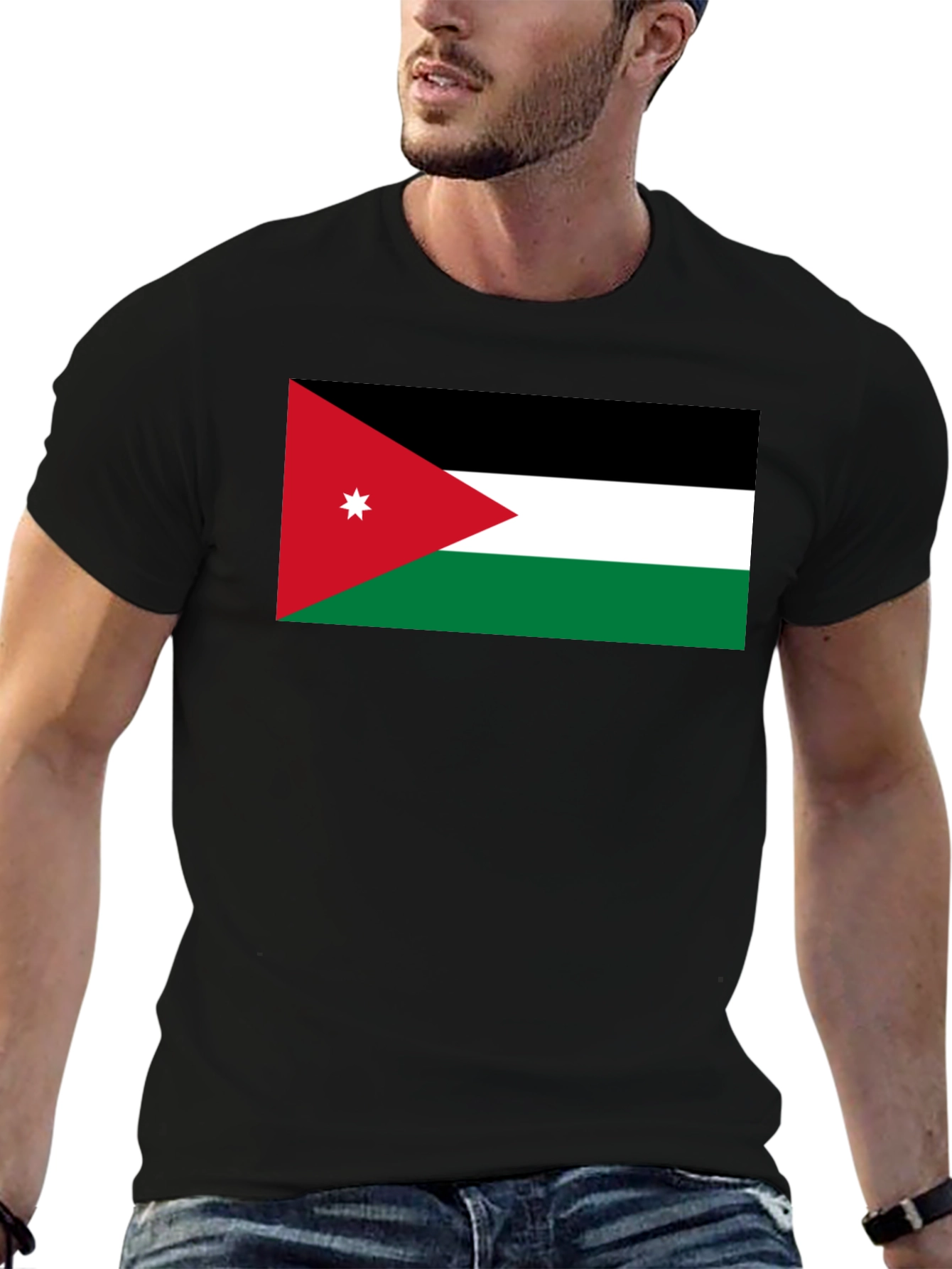Jordan Flag Graphic T-Shirt - Black Casual Tee
