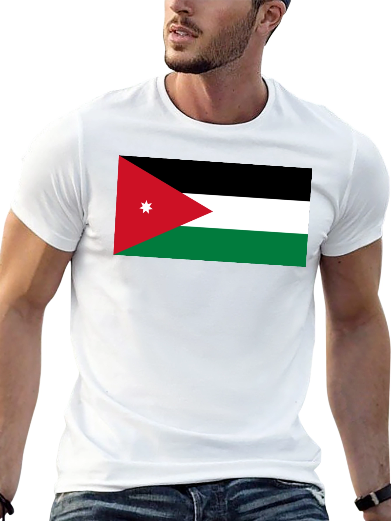Jordan Flag Graphic T-Shirt - Black Casual Tee