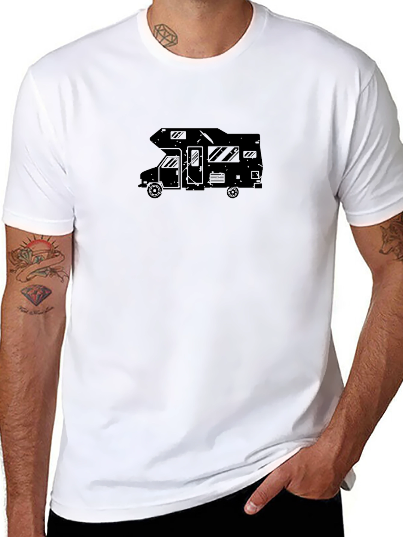 Camper Graphic T-Shirt - Black - Adventure Ready