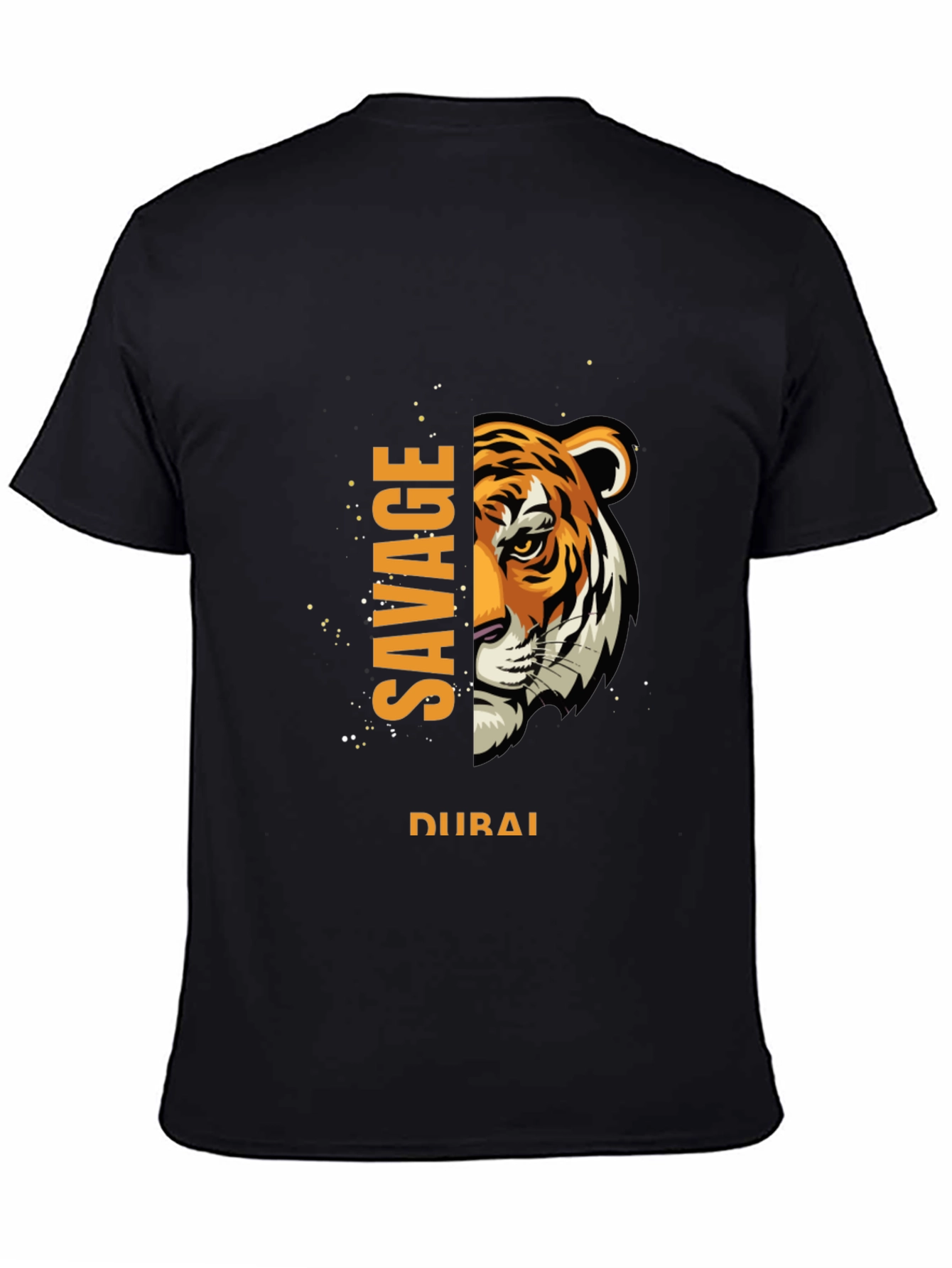 Savage Dubai Tiger Graphic Tee - Black
