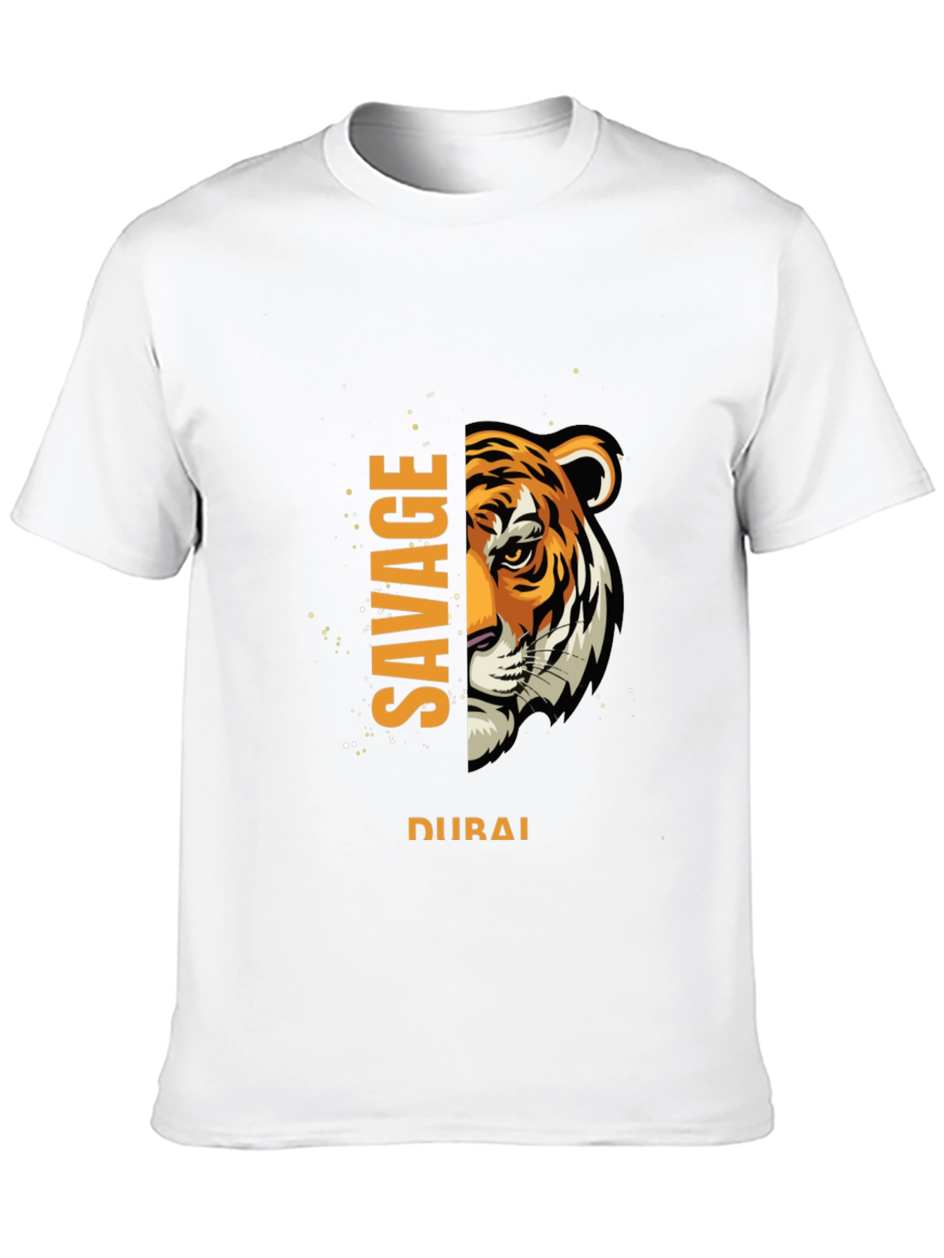 Savage Dubai Tiger Graphic Tee - Black