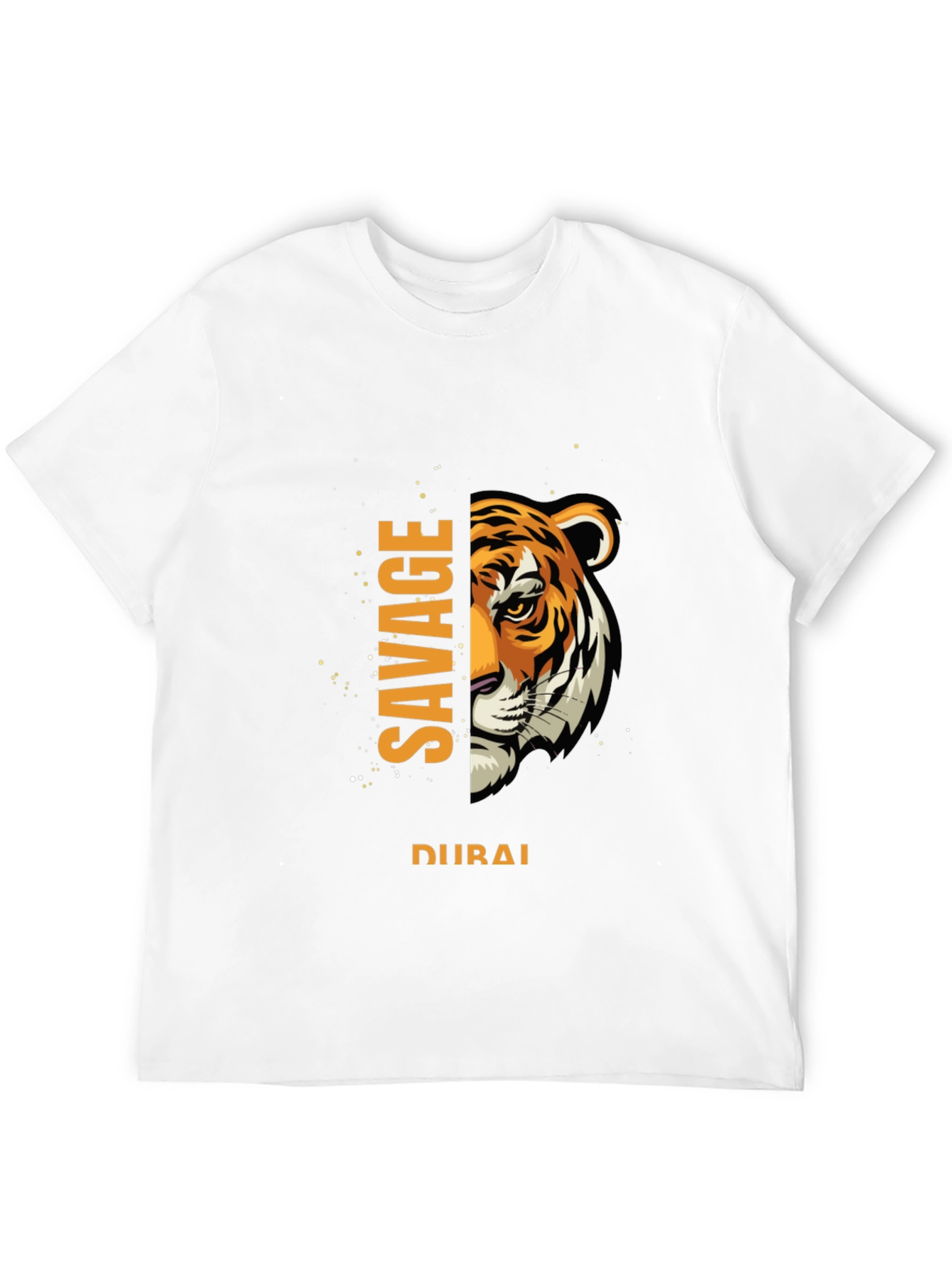 Savage Dubai Tiger Graphic Tee - Black