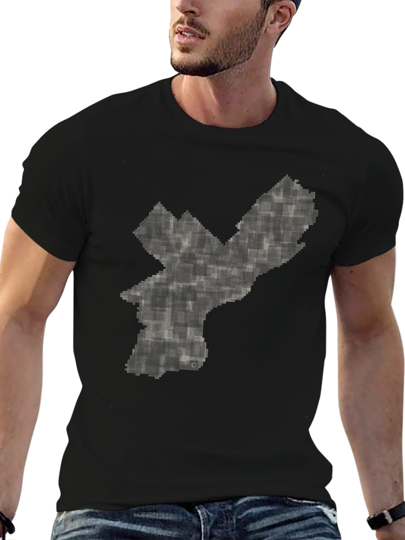 Philadelphia Pixelated Map Graphic T-Shirt