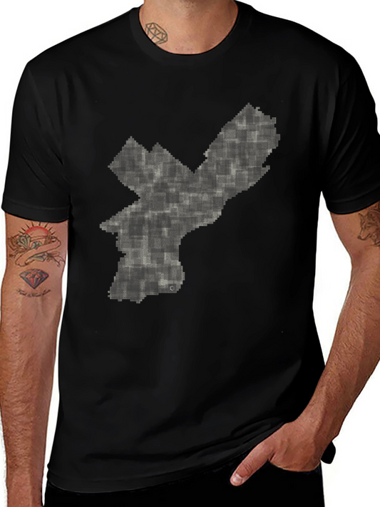 Philadelphia Pixelated Map Graphic T-Shirt