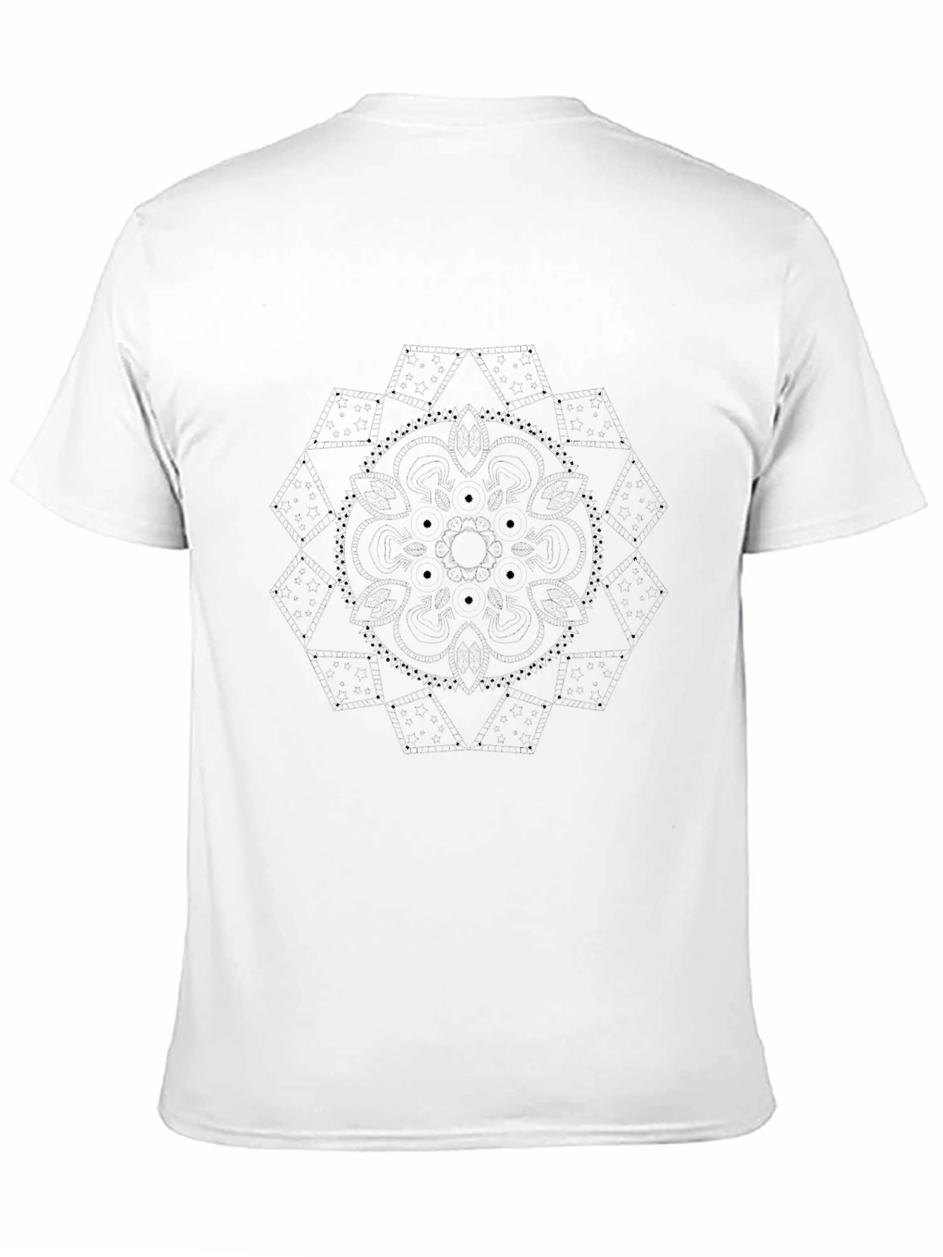 Abstract Geometric Mandala Graphic Print Mens T-Shirt