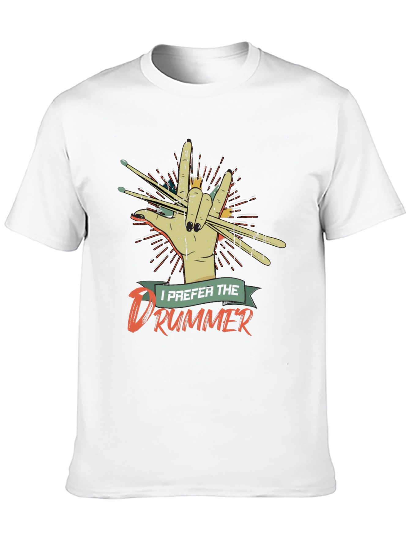 Drummer T-Shirt - Rock On Design