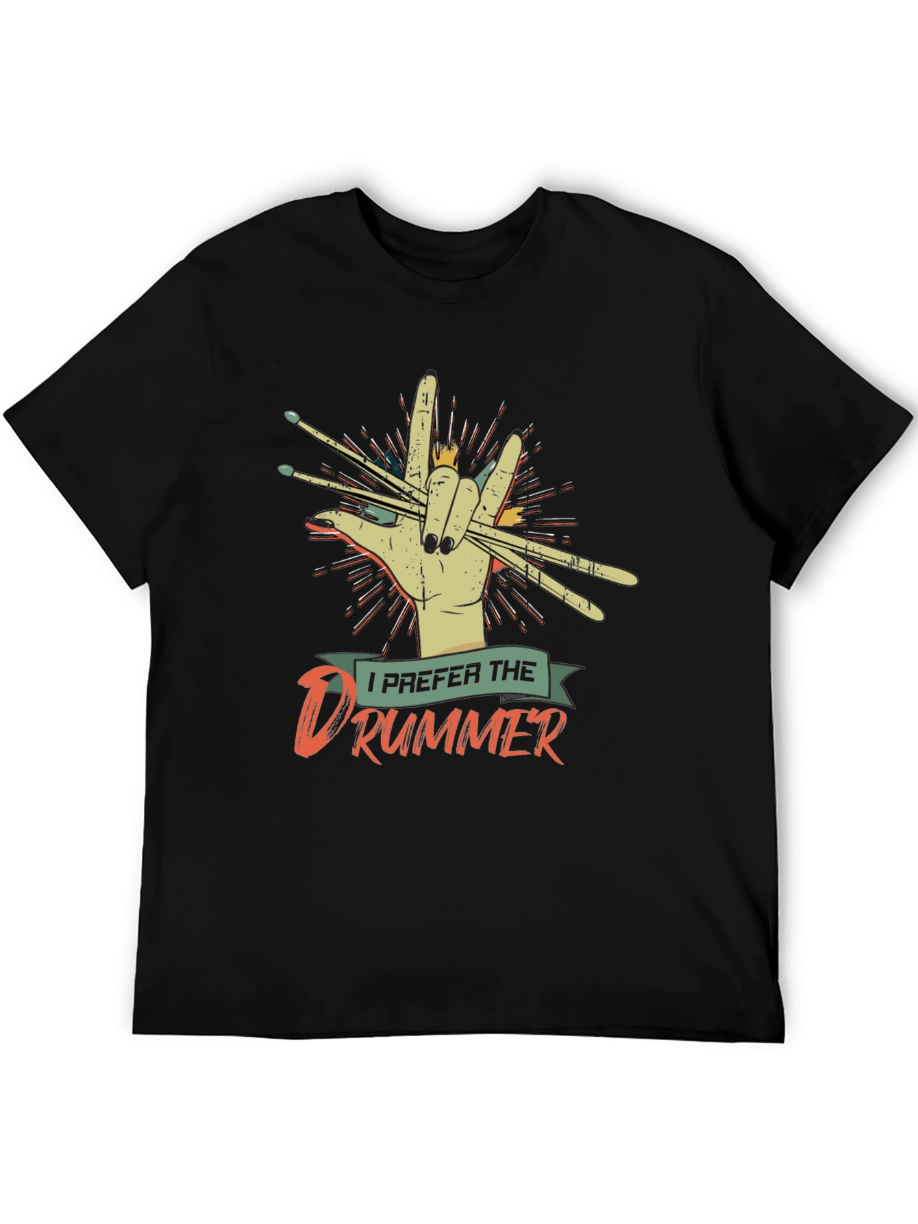 Drummer T-Shirt - Rock On Design