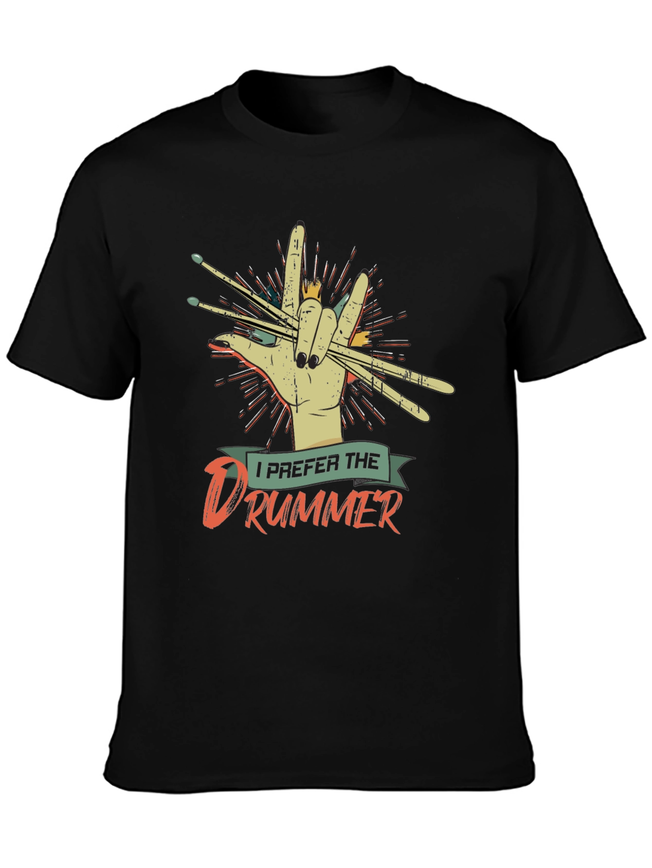 Drummer T-Shirt - Rock On Design
