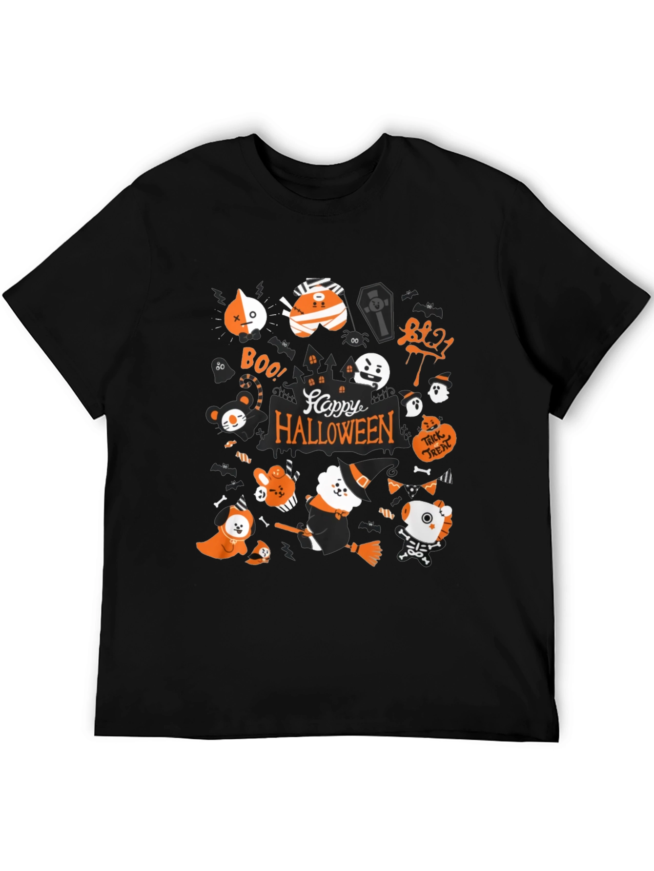 Halloween BT21 Graphic Tee - Spooky Cute!