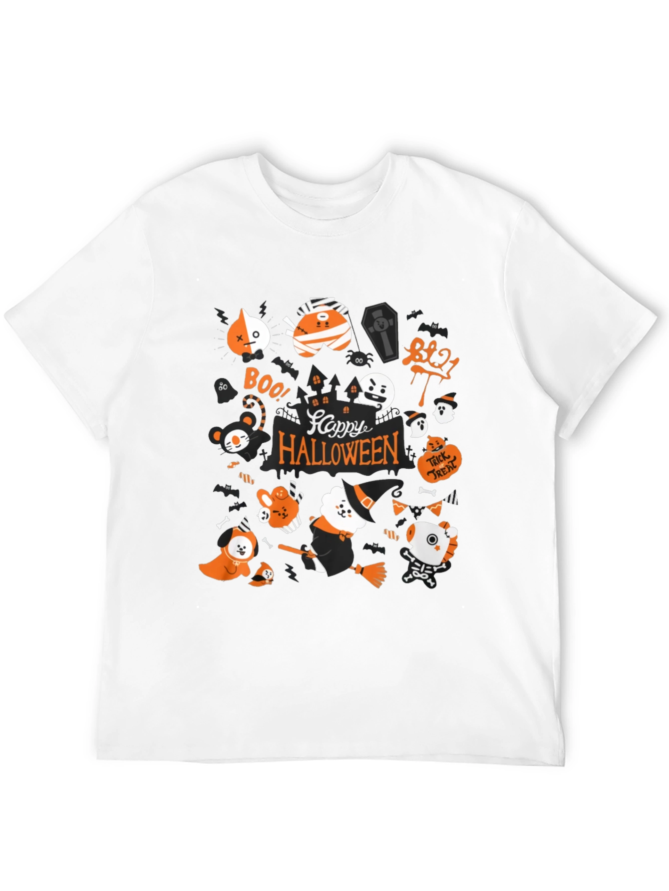 Halloween BT21 Graphic Tee - Spooky Cute!