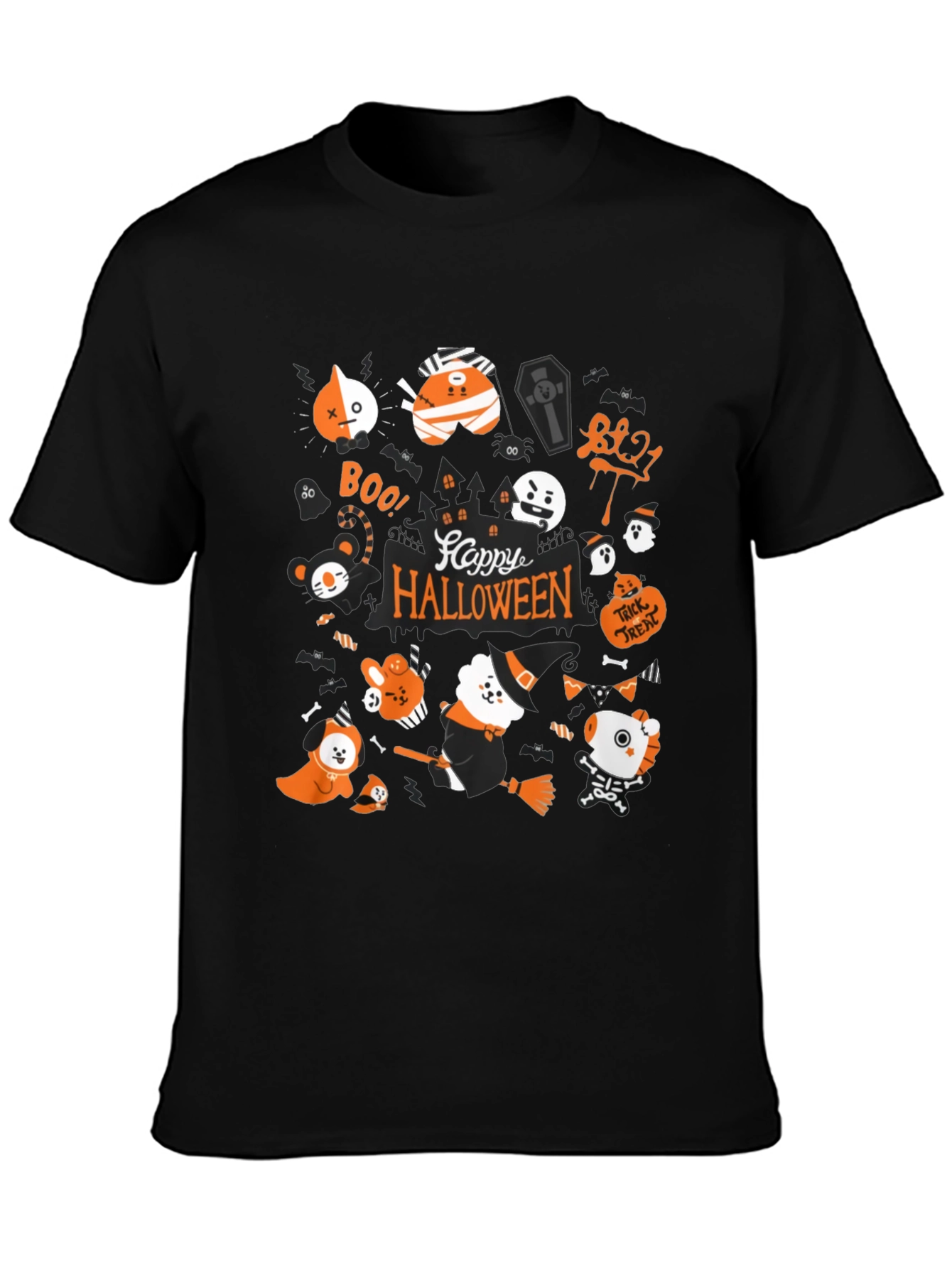 Halloween BT21 Graphic Tee - Spooky Cute!