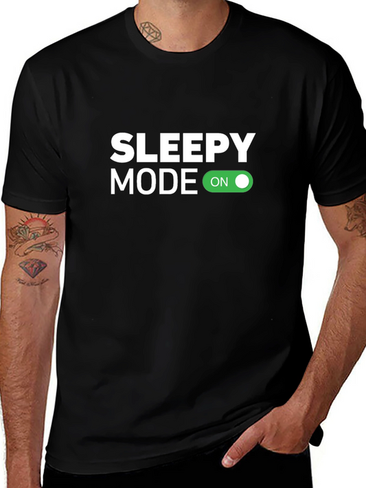 Sleepy Mode On Black T-Shirt - Comfortable & Stylish