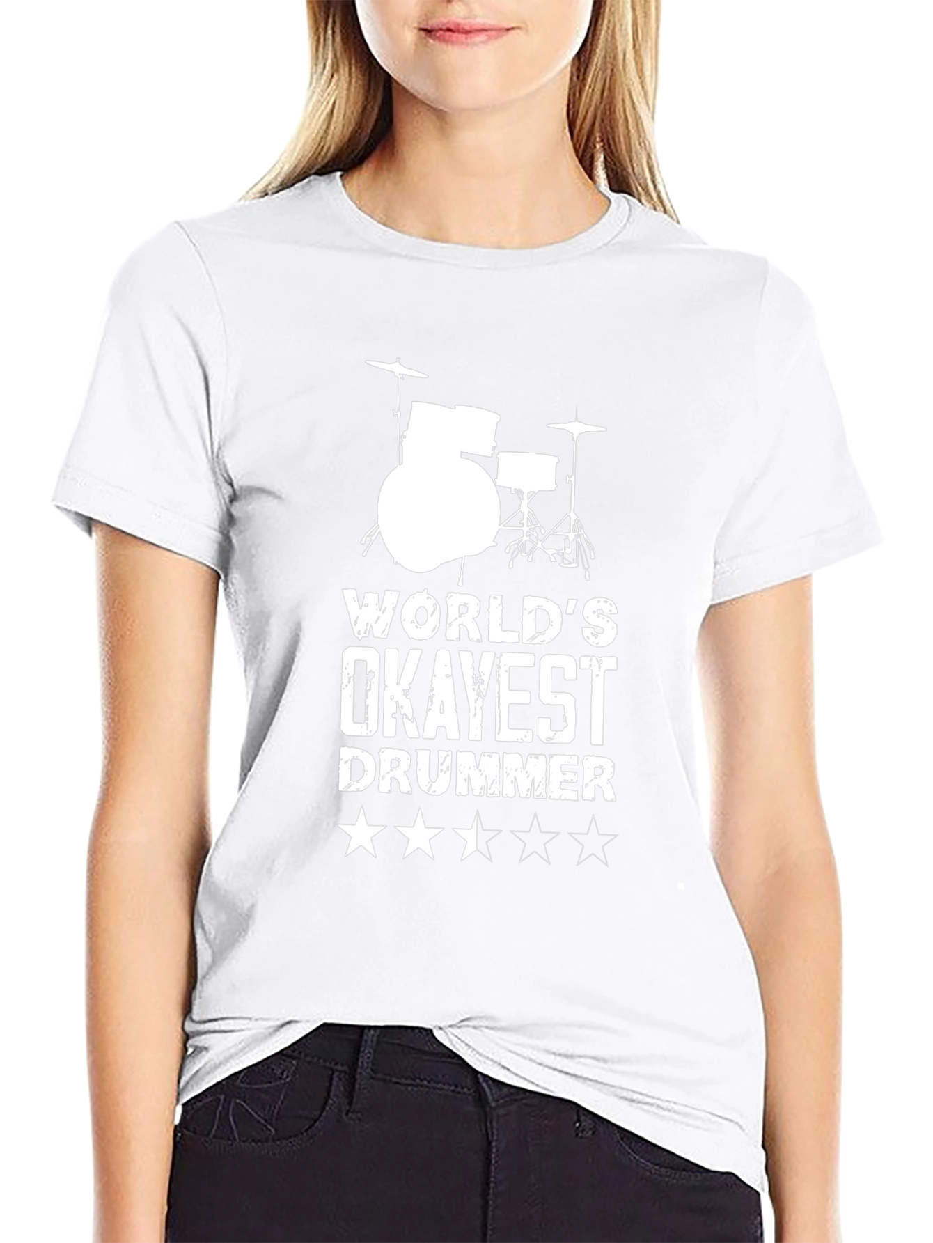 Okayest Drummer T-Shirt - Funny Musician Tee