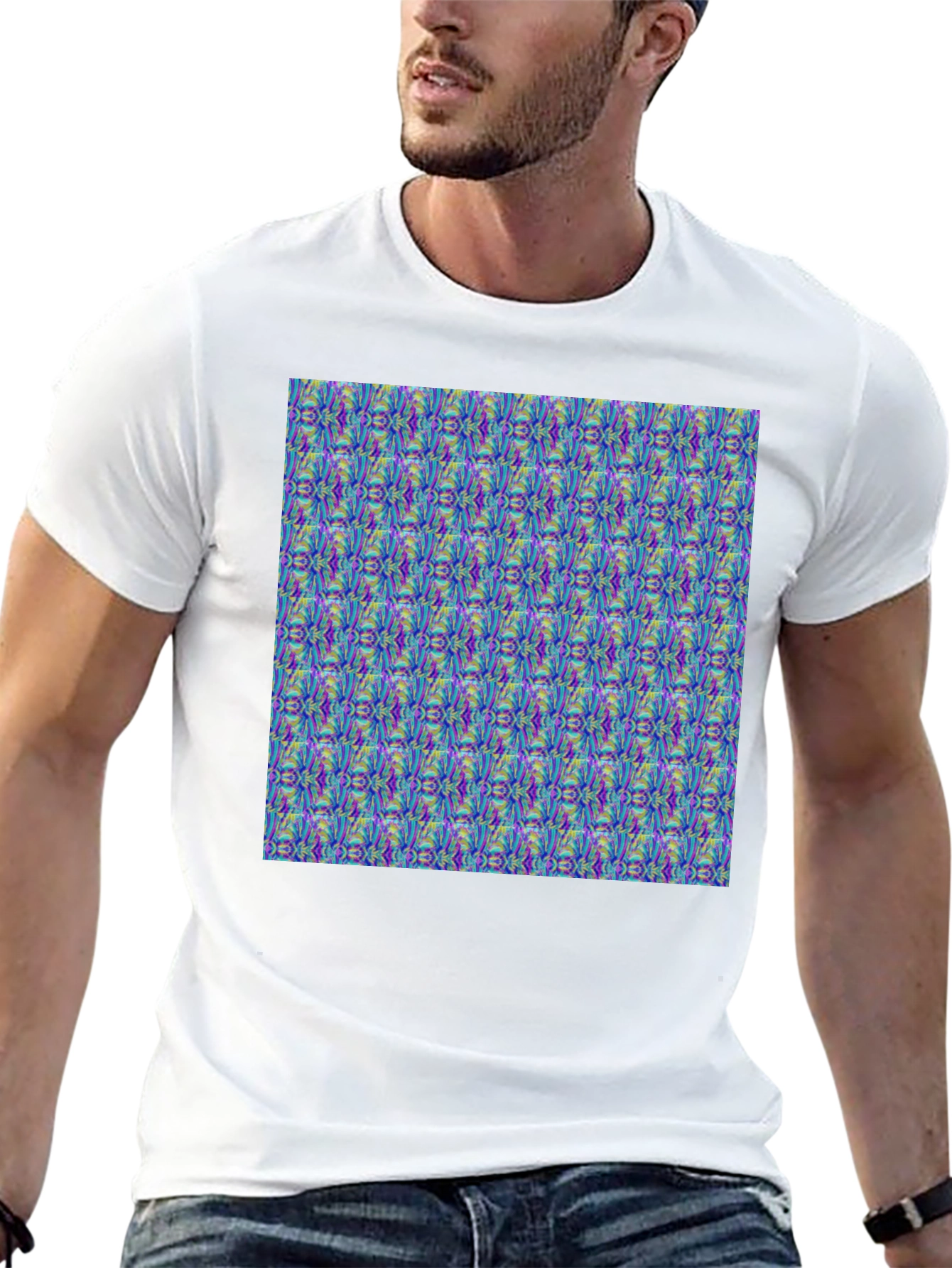 Patterned Graphic T-Shirt