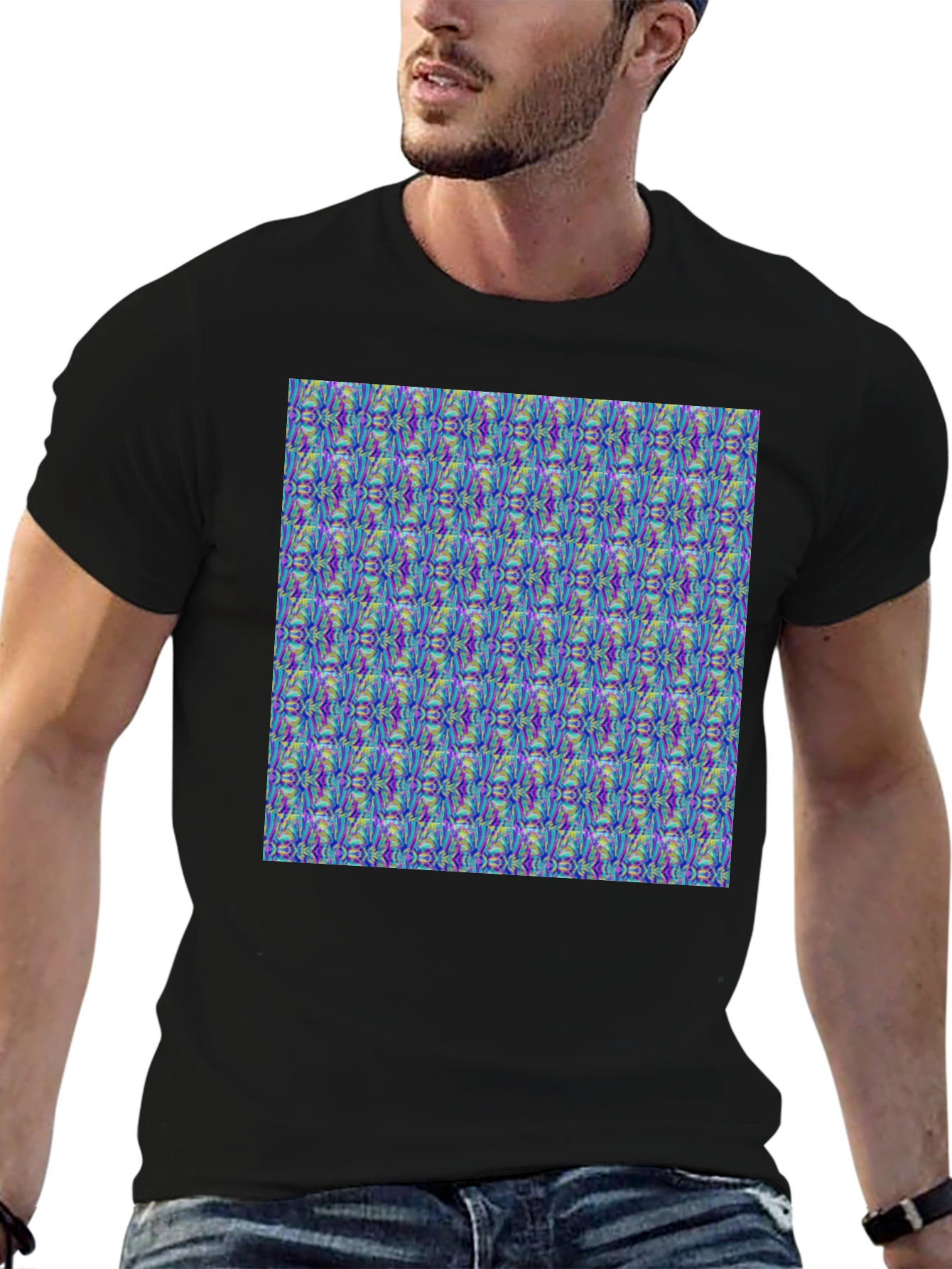 Patterned Graphic T-Shirt