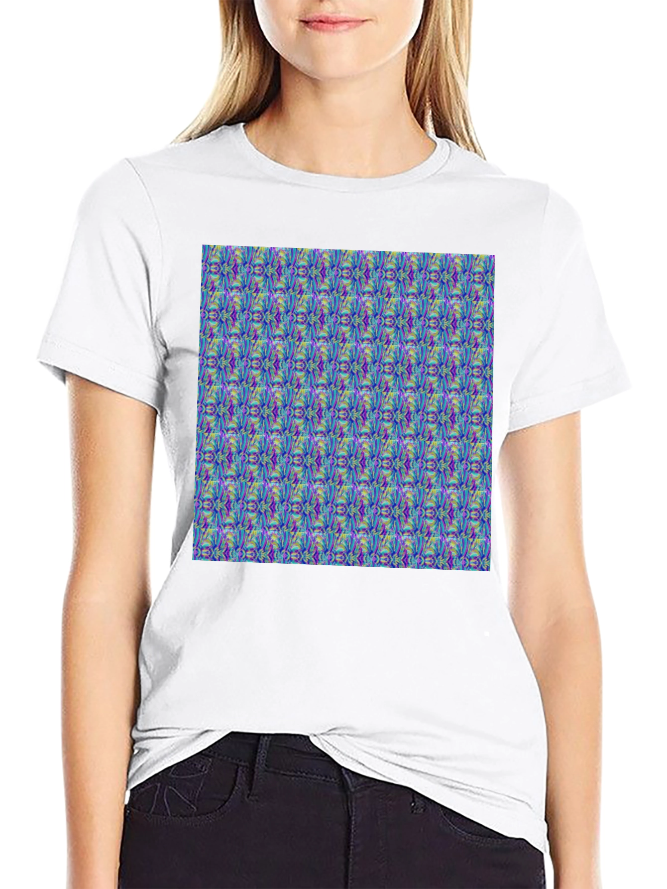Patterned Graphic T-Shirt