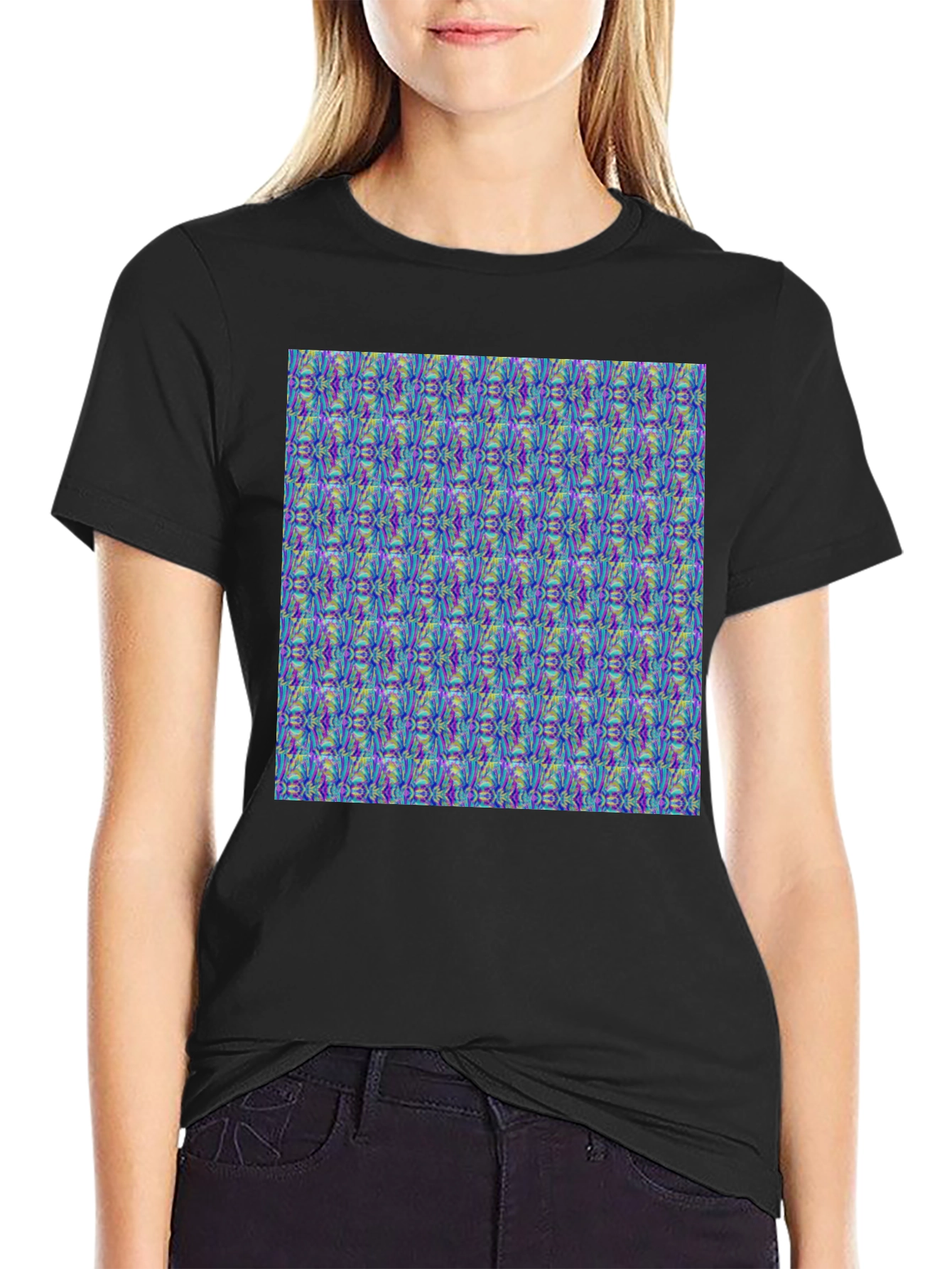 Patterned Graphic T-Shirt