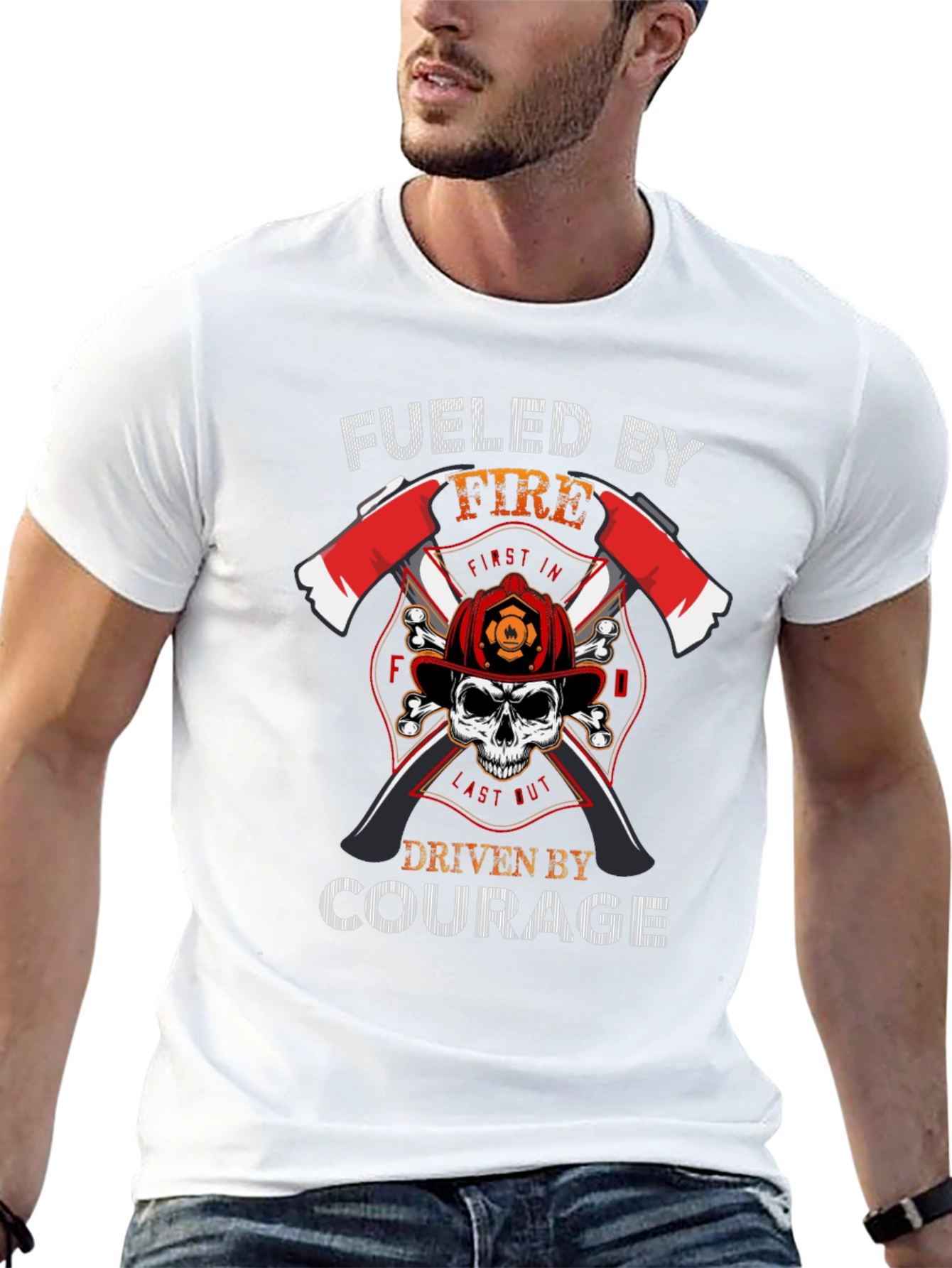 Fueled By Fire Driven By Courage Graphic T-Shirt