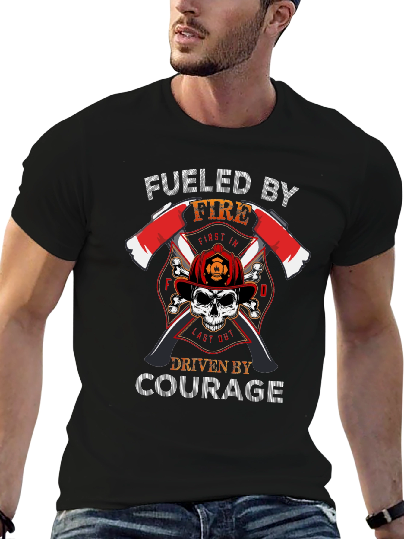Fueled By Fire Driven By Courage Graphic T-Shirt