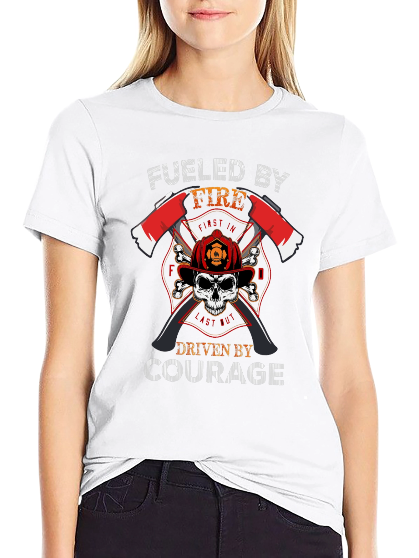 Fueled By Fire Driven By Courage Graphic T-Shirt