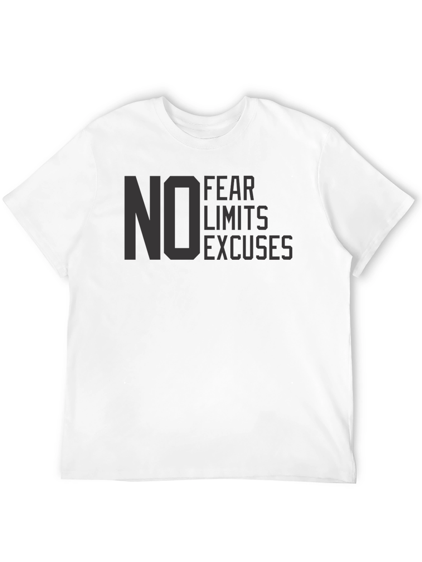 No Fear Black T-Shirt - Motivational Graphic Tee