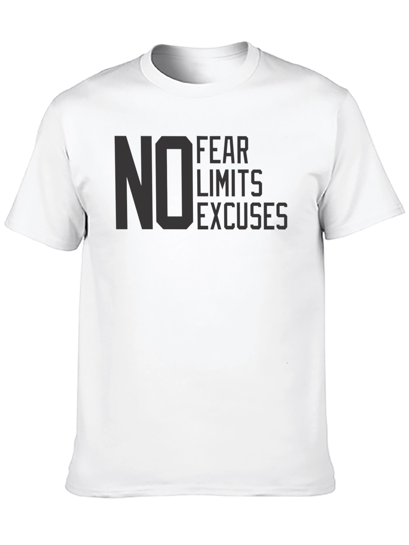 No Fear Black T-Shirt - Motivational Graphic Tee