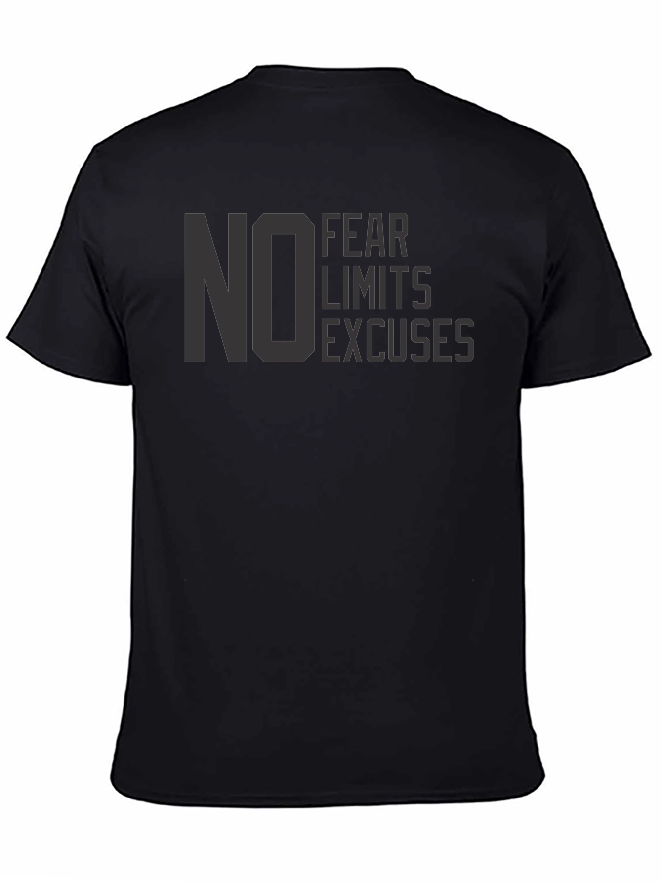 No Fear Black T-Shirt - Motivational Graphic Tee