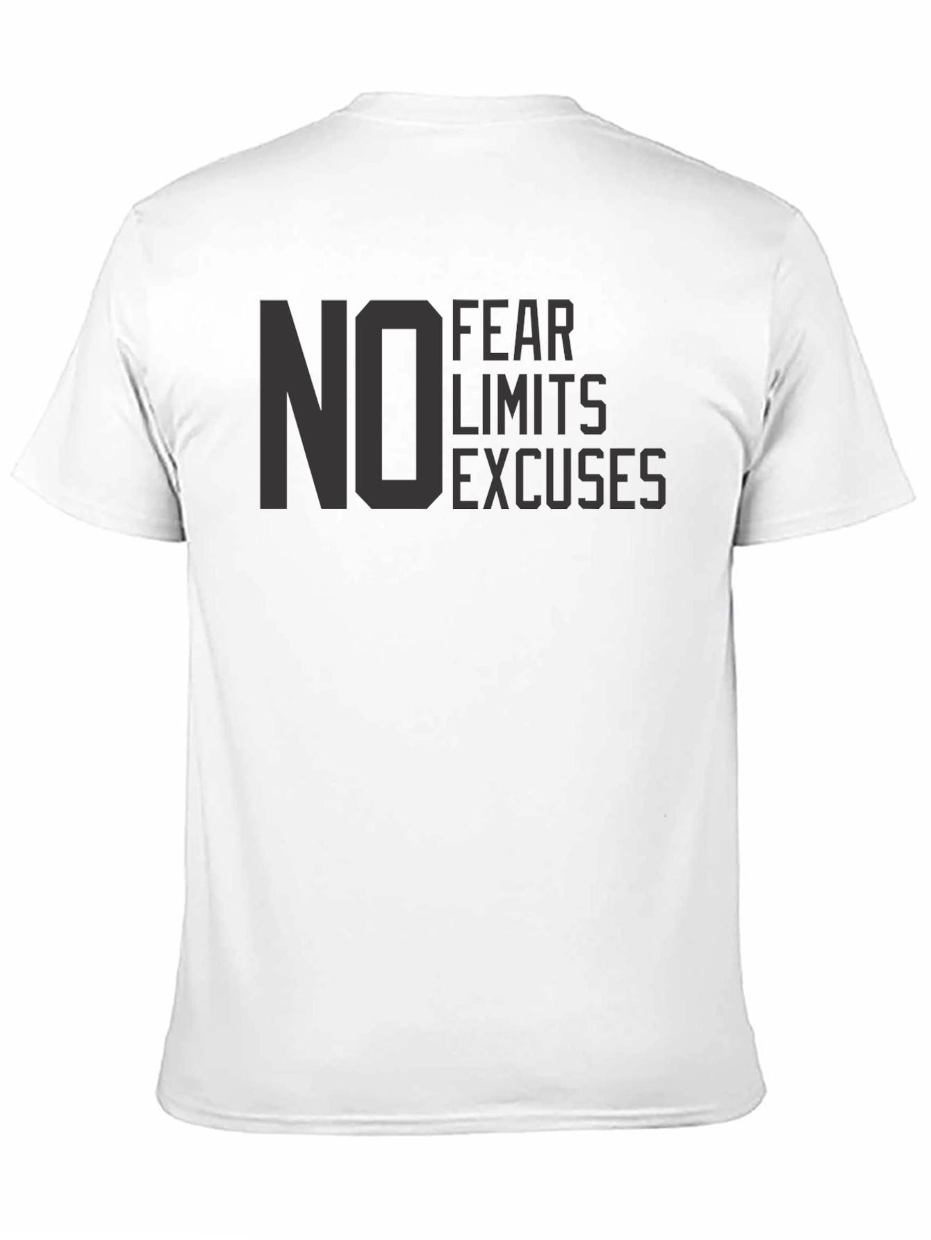 No Fear Black T-Shirt - Motivational Graphic Tee