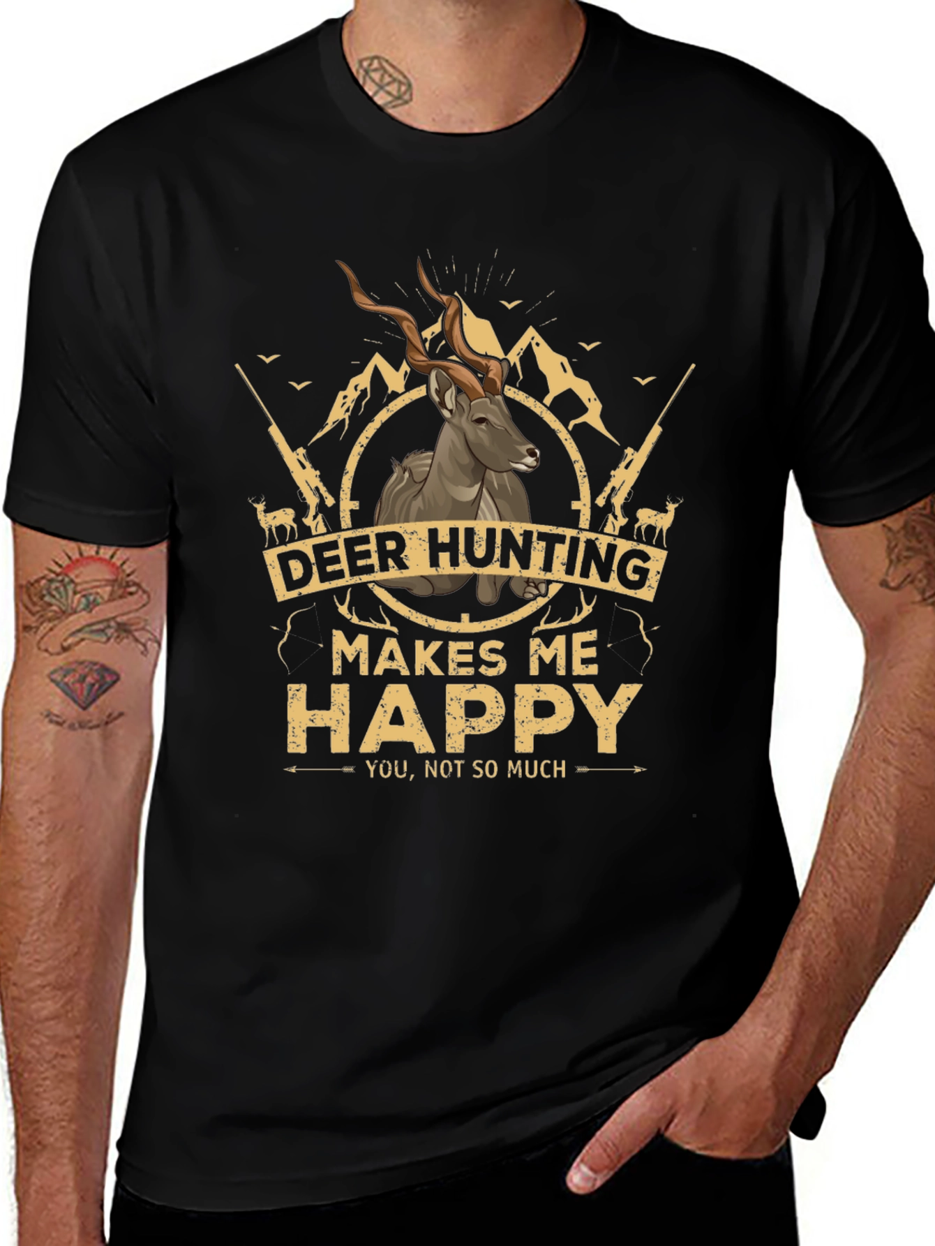 Deer Hunting Makes Me Happy T-Shirt