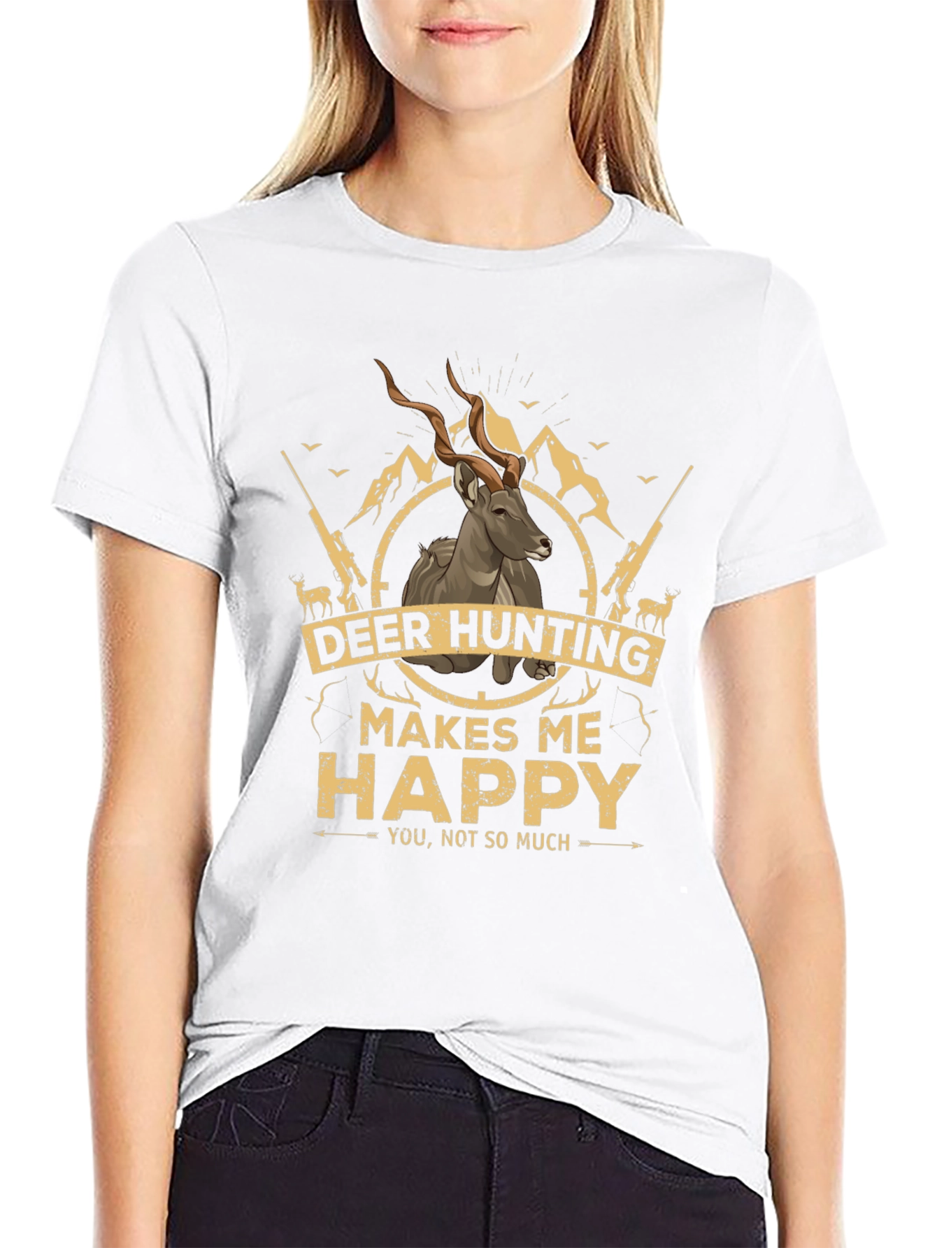 Deer Hunting Makes Me Happy T-Shirt