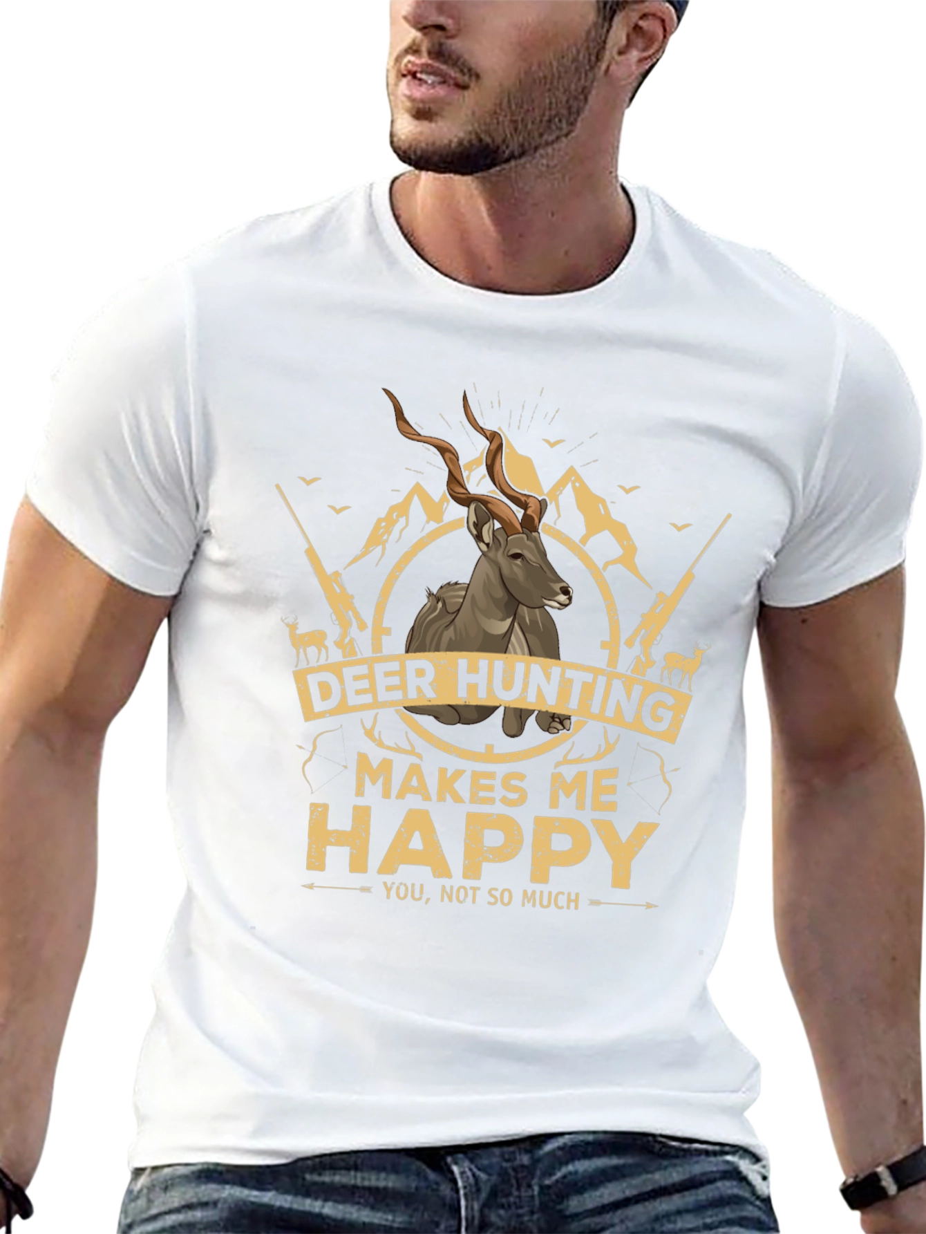 Deer Hunting Makes Me Happy T-Shirt
