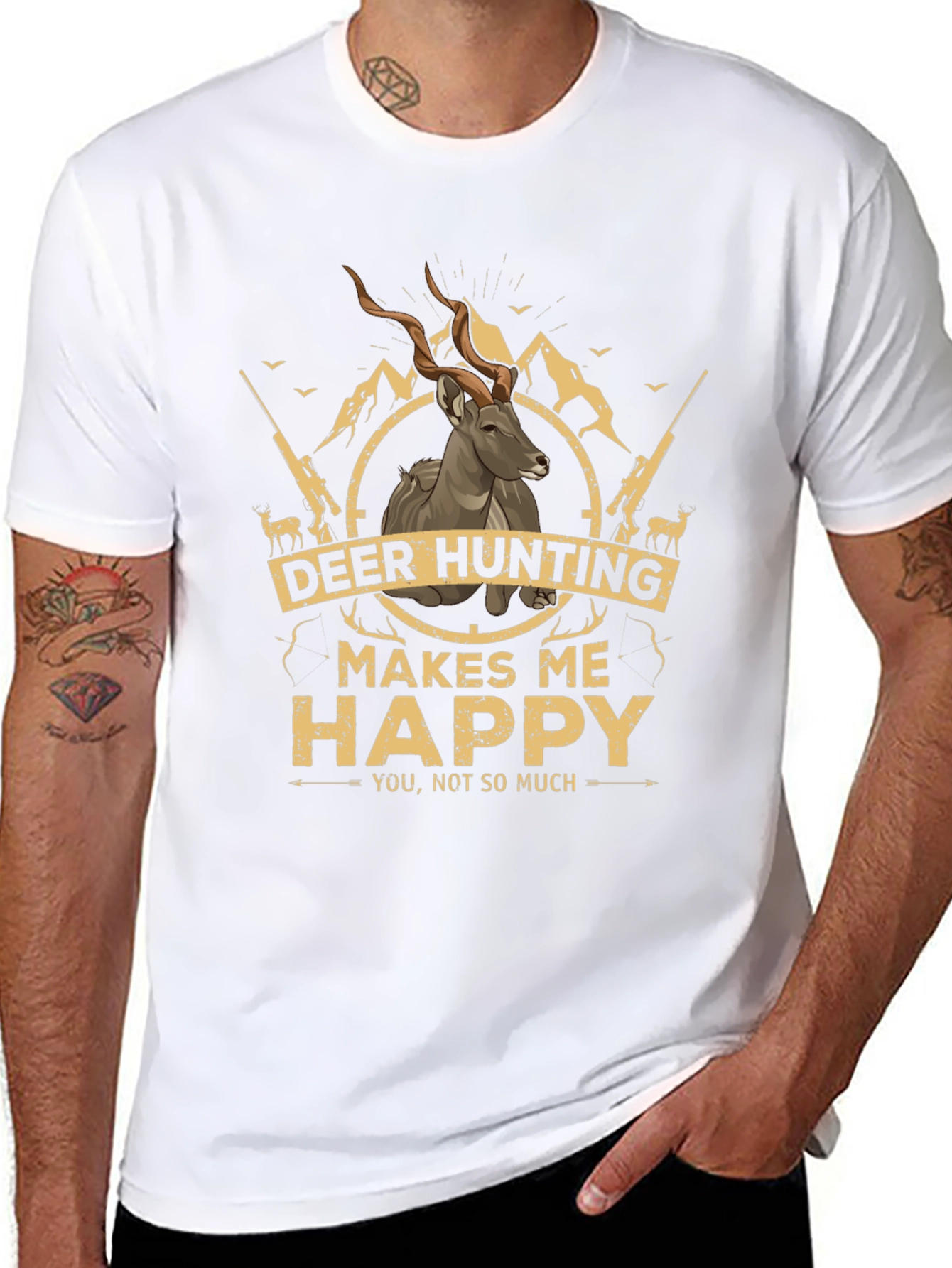 Deer Hunting Makes Me Happy T-Shirt