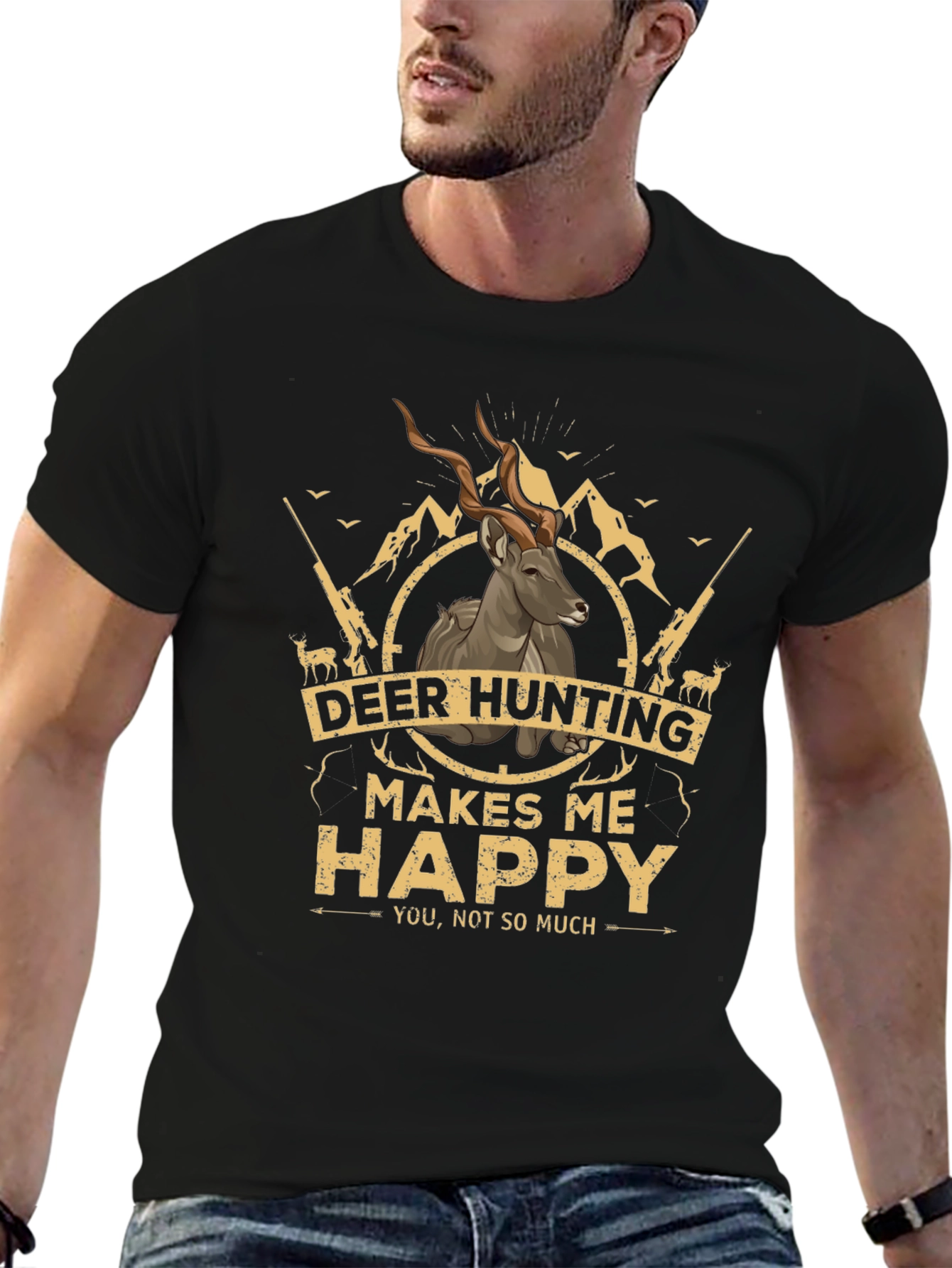 Deer Hunting Makes Me Happy T-Shirt