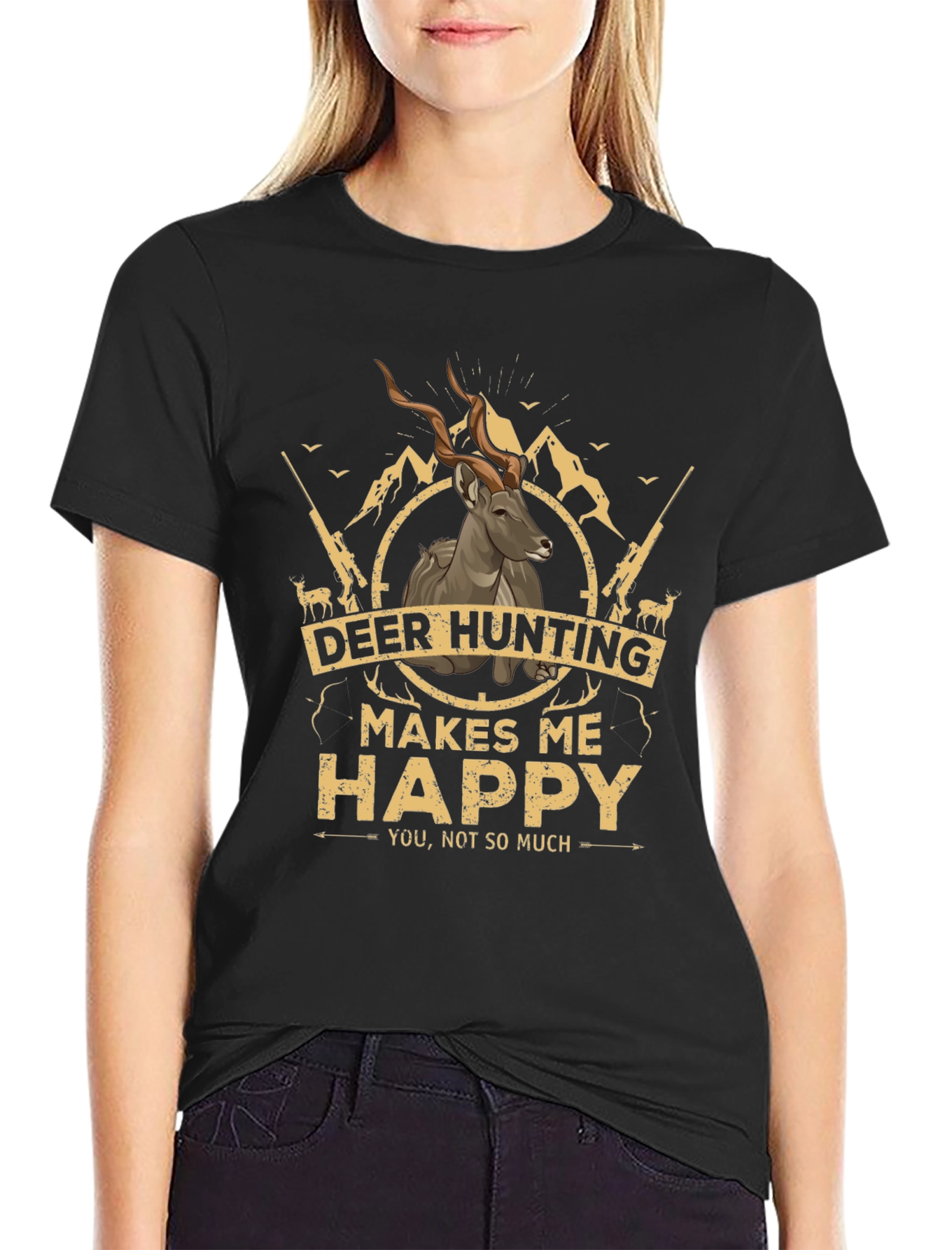 Deer Hunting Makes Me Happy T-Shirt