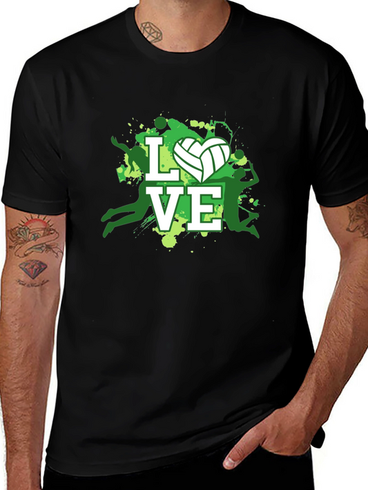 Volleyball Love Graphic Tee - Sporty Casual T-Shirt