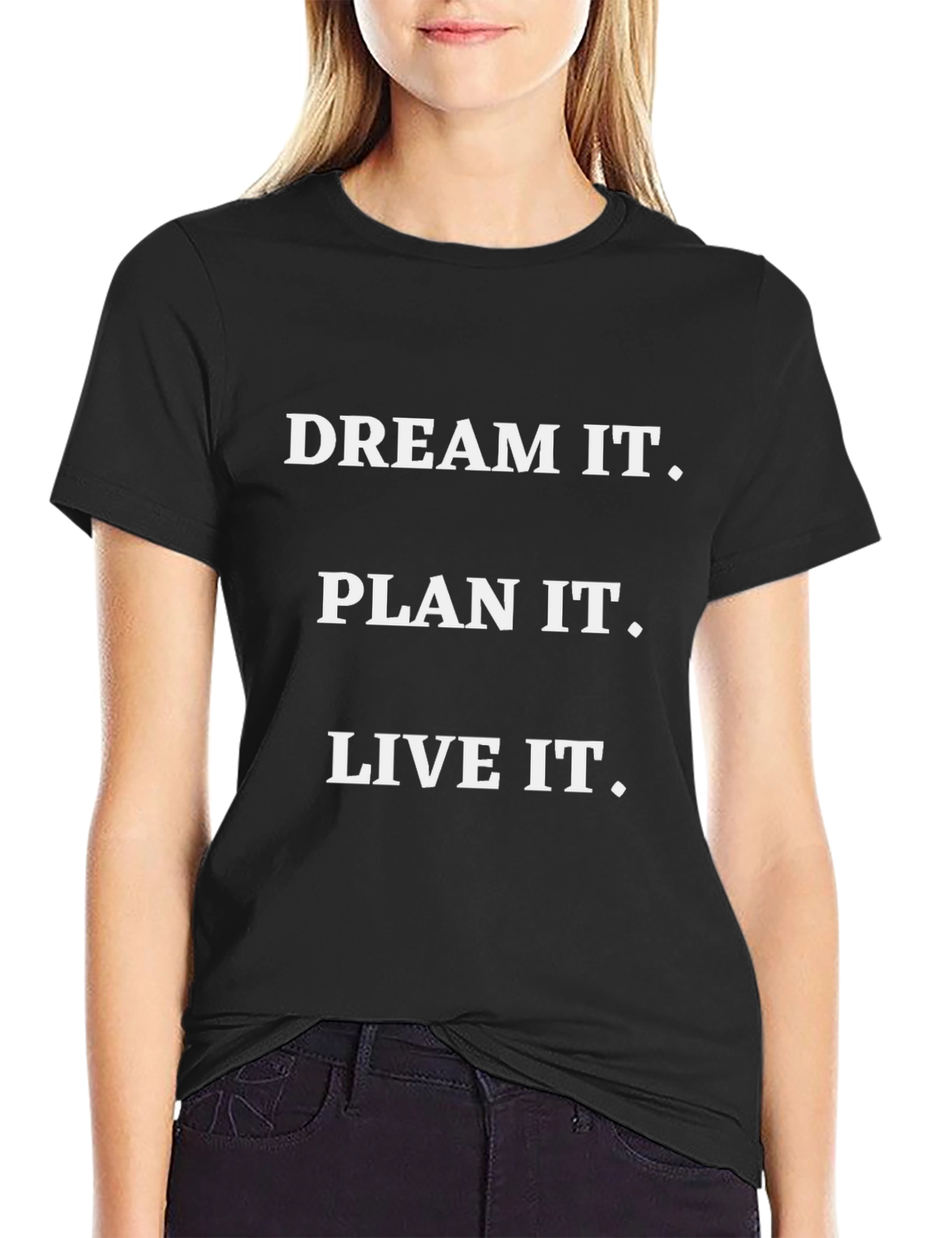 Dream Plan Live Motivational T-Shirt