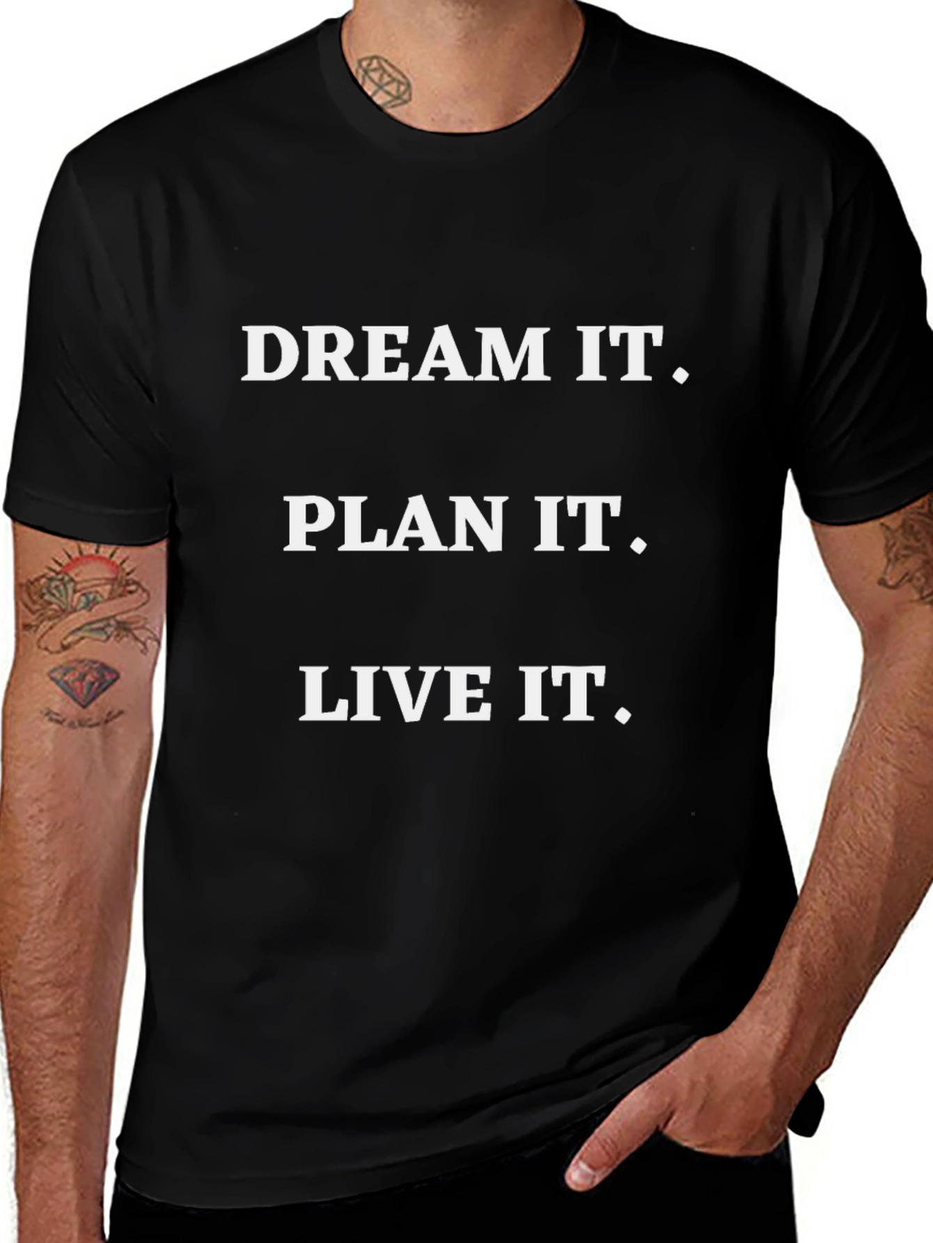 Dream Plan Live Motivational T-Shirt